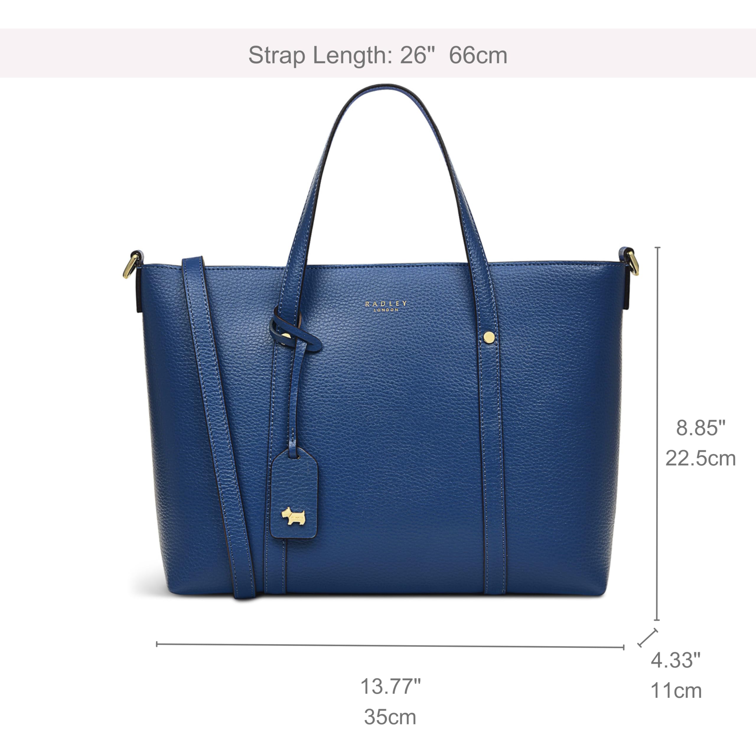 RADLEY London Smithfields Way Medium Open Top Satchel Bag for Women - Genuine Leather Crossbody Purse, Stylish Shoulder Bag for Work, Travel & Everyday Use