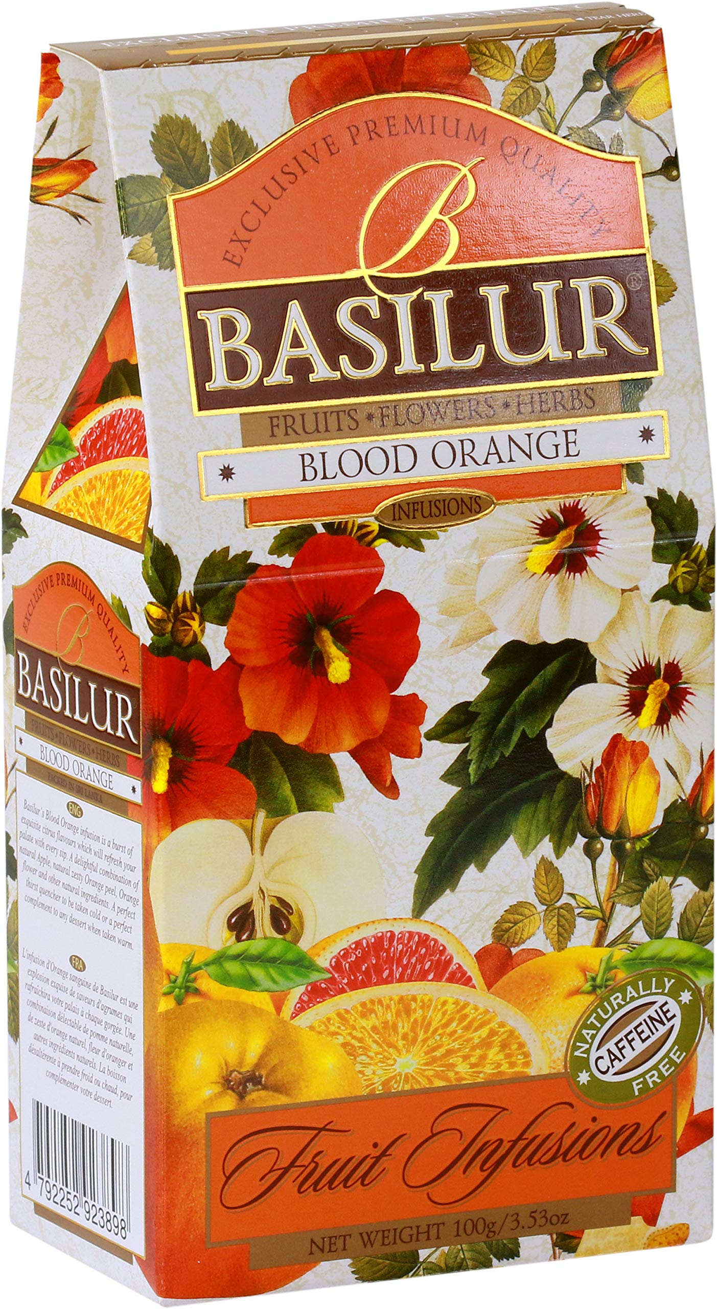 Organic Blood Orange Herbal Tea Bags - Caffeine Free Fruit Infusion, 100g (3.53oz) - Perfect for Relaxation & Afternoon Tea Time