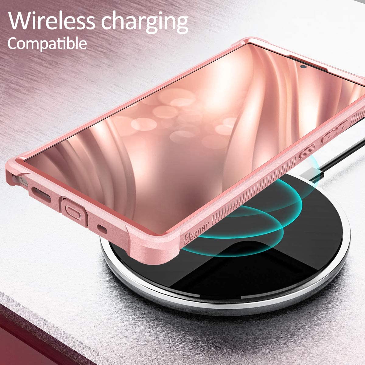 Samsung Galaxy Note 20 Ultra 5G Case with Screen Protector - Heavy Duty Defender Cover in Pink - Perfect for Work, Travel & Everyday Protection