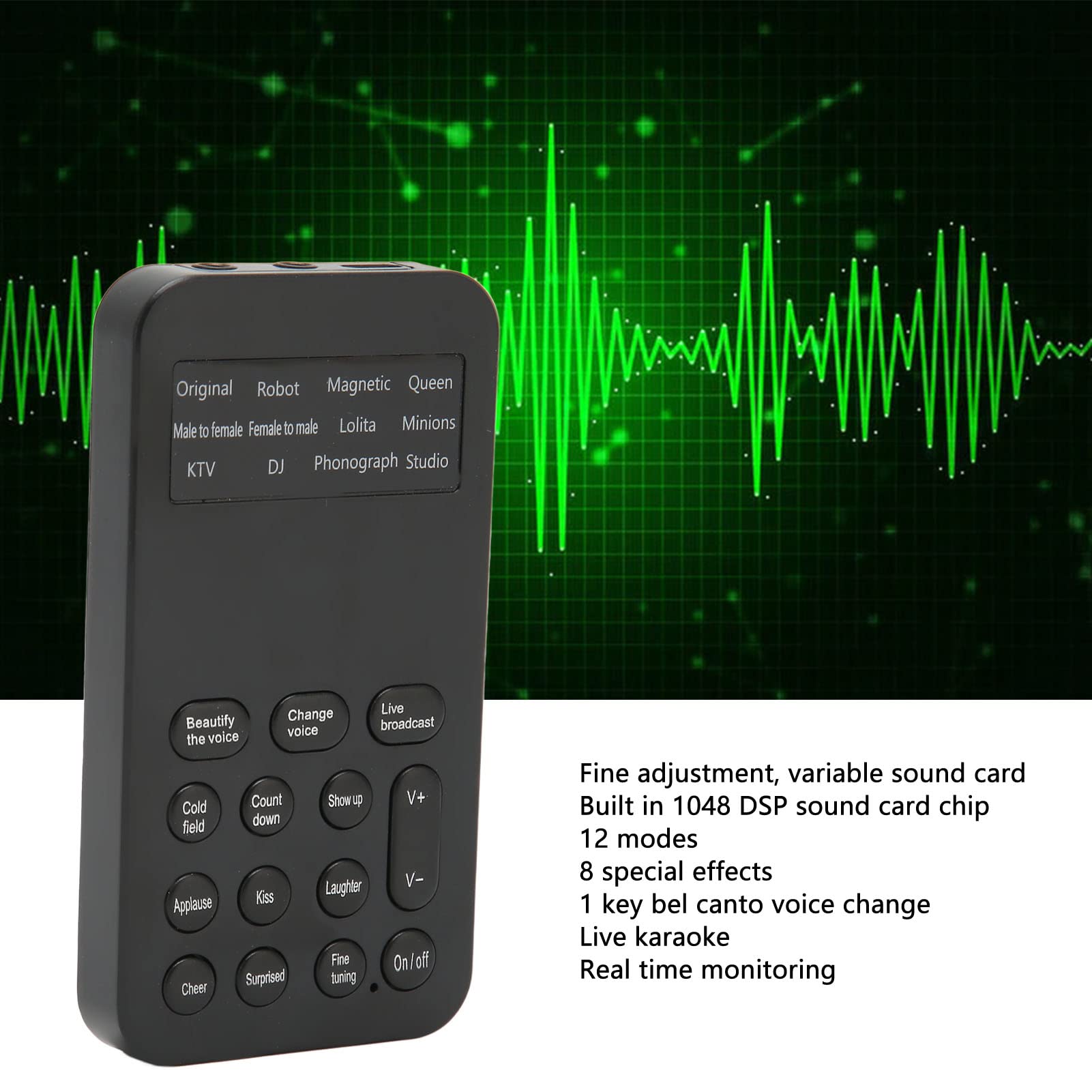 Best Portable Gaming Voice Changer - Handheld Mini Sound Card with 8 Sound Effects for PC, PS5, Xbox | Perfect for Streaming, Recording & Phone Calls