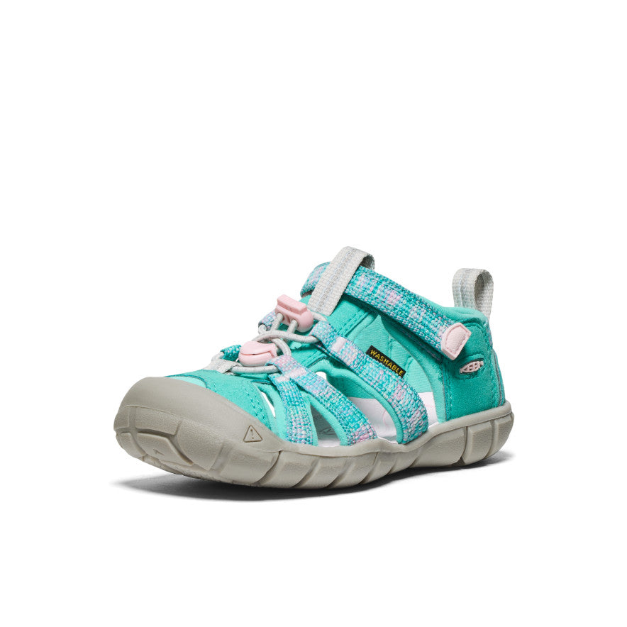 Little Kids' Seacamp II CNX Water Shoes - Bright Aqua/Giggle Pink | Non-Slip Beach & Pool Shoes for Toddlers, Perfect for Swimming, Splash Pads & Outdoor Play