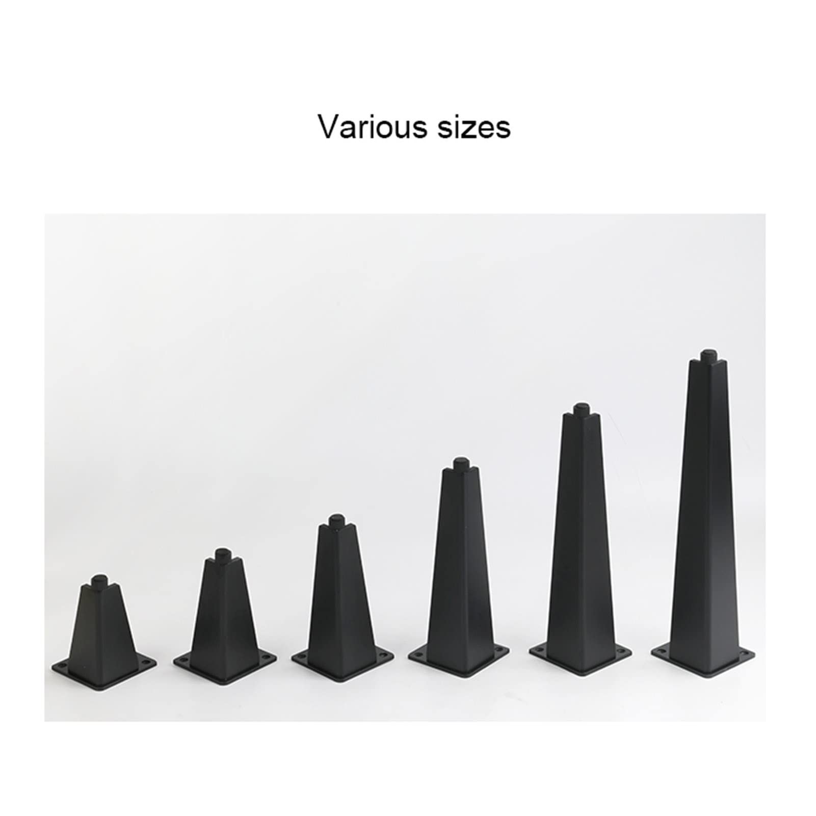 4 Pack Black Aluminum Alloy Triangle Furniture Legs - 10 Inch Heavy Duty Cabinet Feet for Kitchen, Bathroom, TV Stand & Coffee Table - Durable Support for Home & Office Furniture - Perfect for Modern Furniture Upgrade & DIY Projects - Ideal for Kitchen Island, Bookshelves & Bedside Tables - Great for Home Renovation & Stylish Interior Design (Use for Furniture Repair, DIY Makeovers & Space-Saving Solutions)