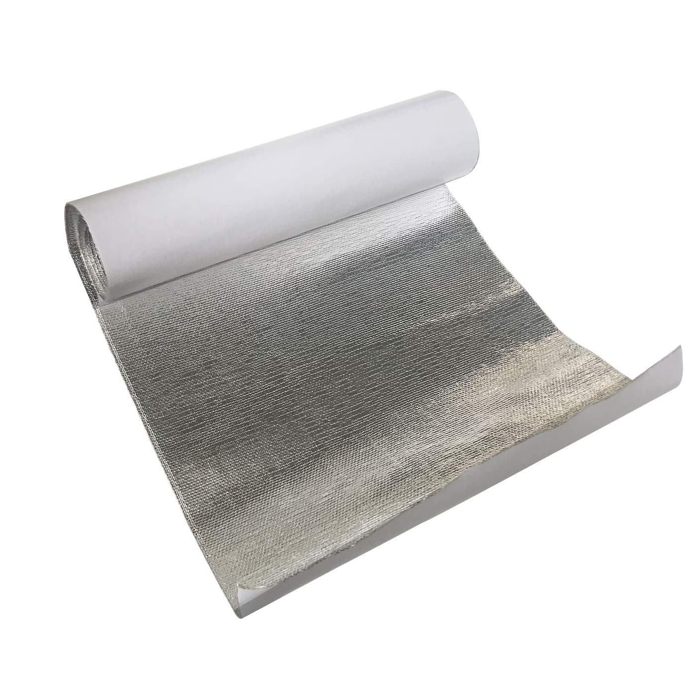 AC PERFORMANCE 0.5mm Thickness Thermaflect Heat Shield Cloth - Aluminum Fiberglass Heat Protection with Self-Adhesive Backing - 12