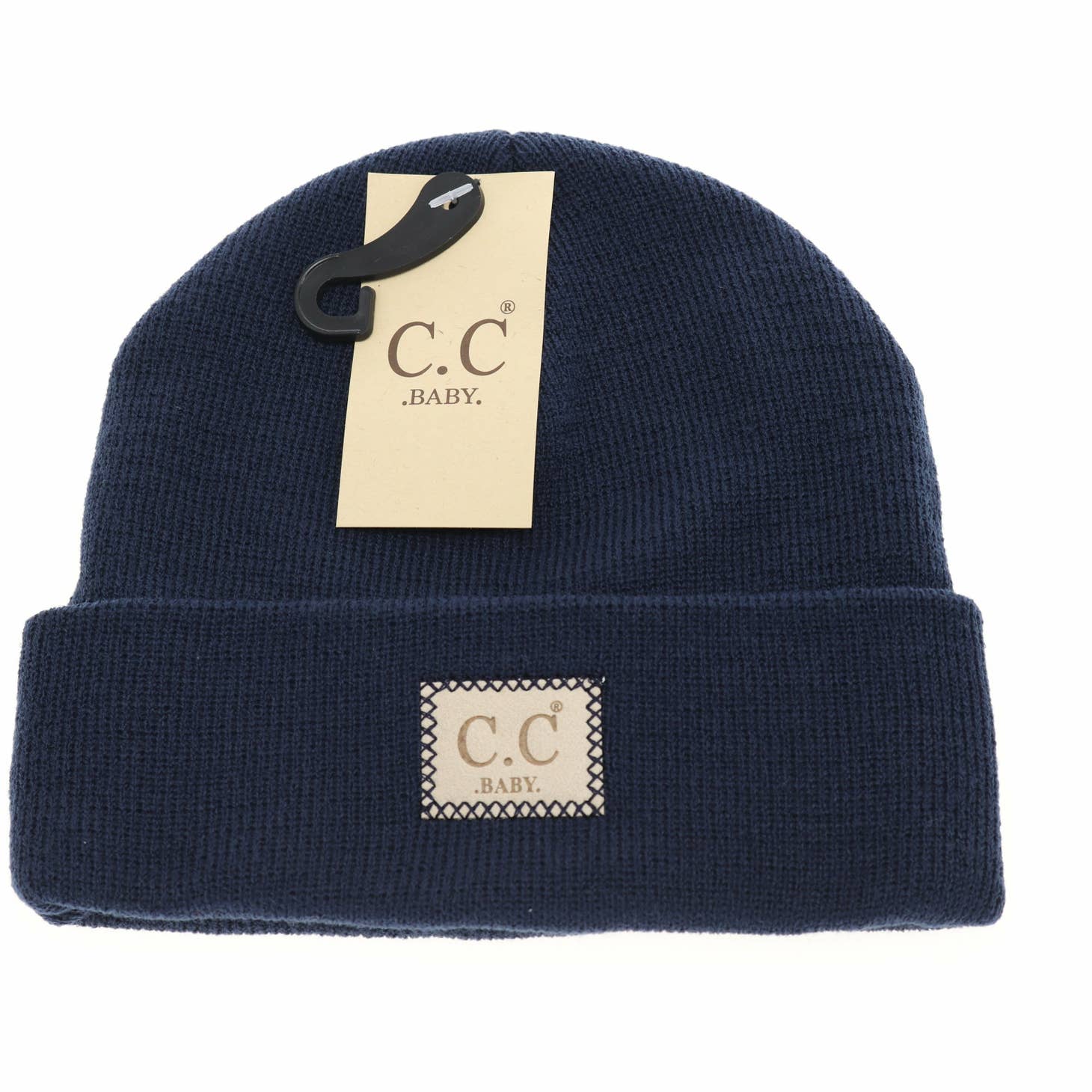 Baby Classic Oversized Logo C.C. Beanie - Soft & Warm Knit Hat for Infants & Toddlers - Perfect for Winter, Outdoor Play & Family Photos