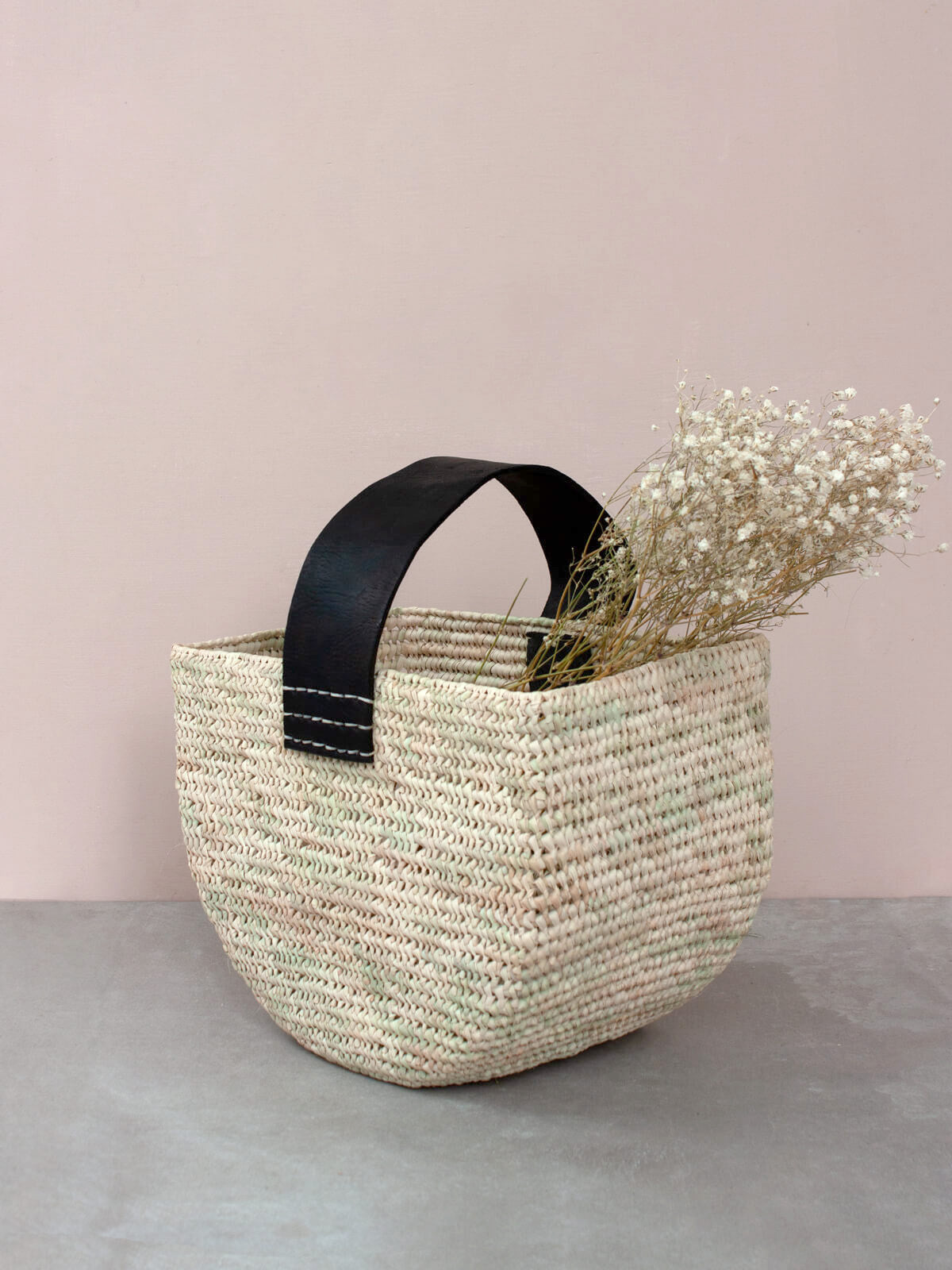 Half Moon Forage Basket - Black Woven Storage Bin for Farmhouse Decor, Organizing Blankets, Toys & Laundry | Perfect for Home, Nursery & Rustic Themed Spaces