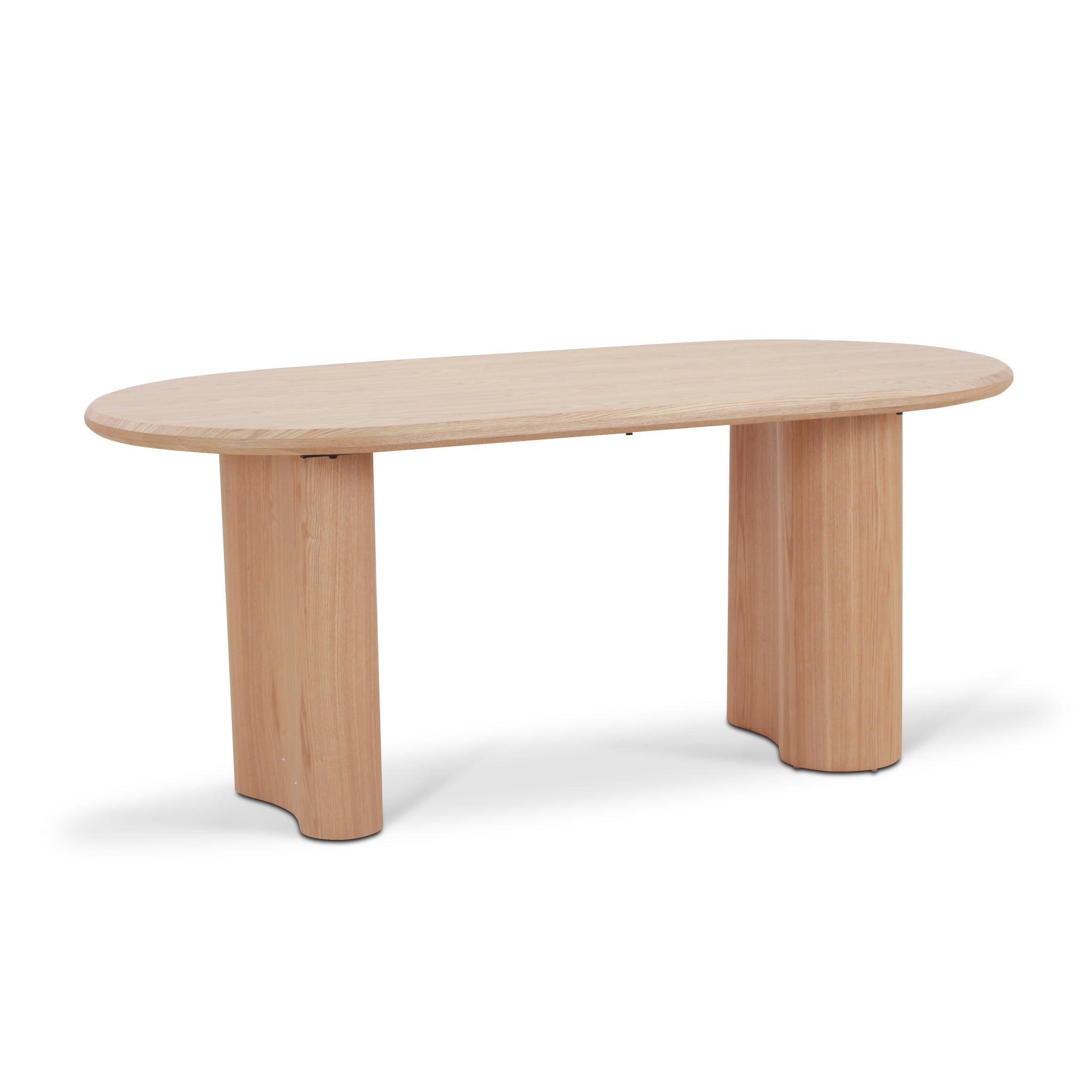 1.8m Oval Dining Table - Natural Wood Finish for Modern Dining Room & Kitchen | Perfect for Family Gatherings & Dinner Parties