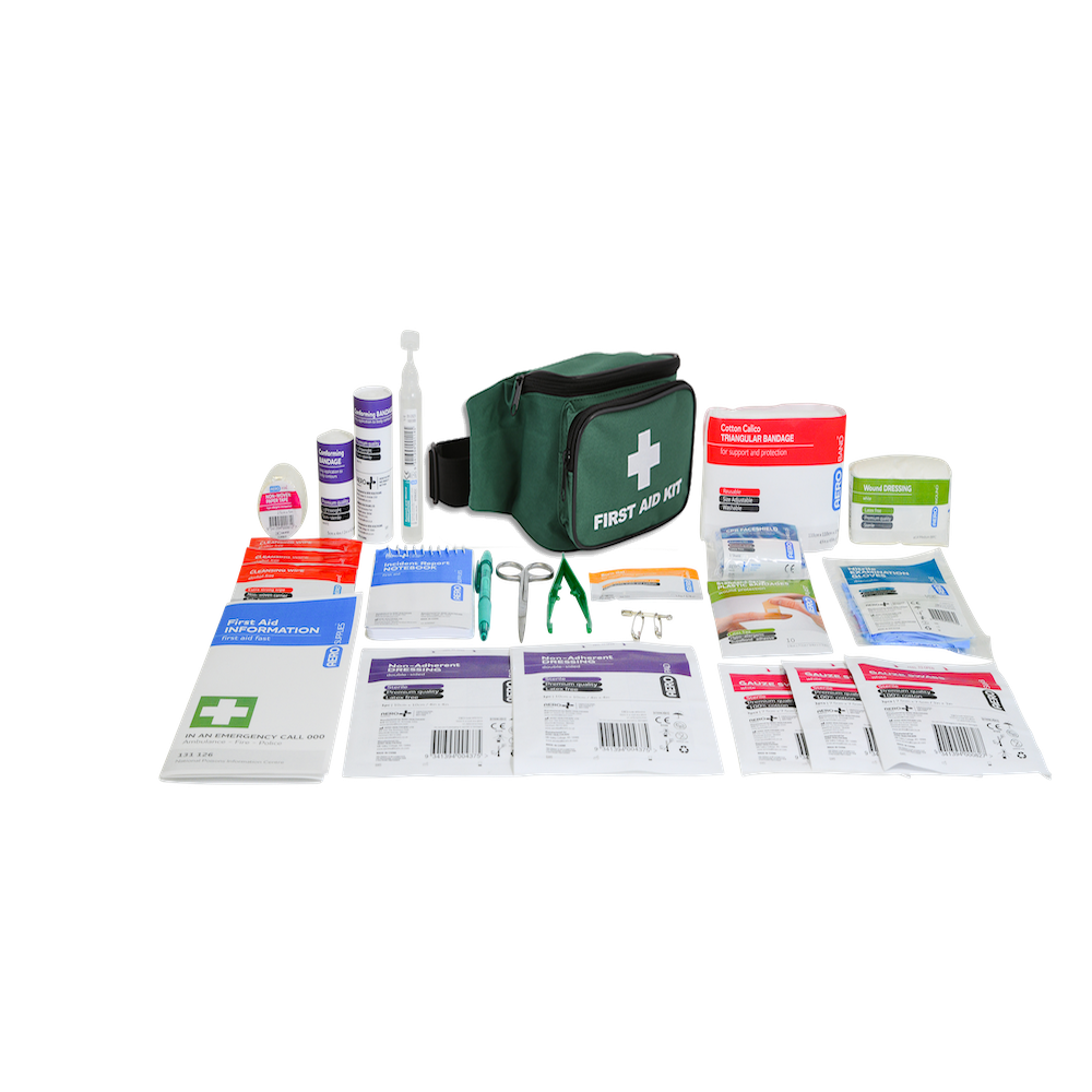 Custom 2 Series Bumbag First Aid Kit - 35 x 11 x 12cm Compact Emergency Medical Pouch for Hiking, Camping & Outdoor Adventures