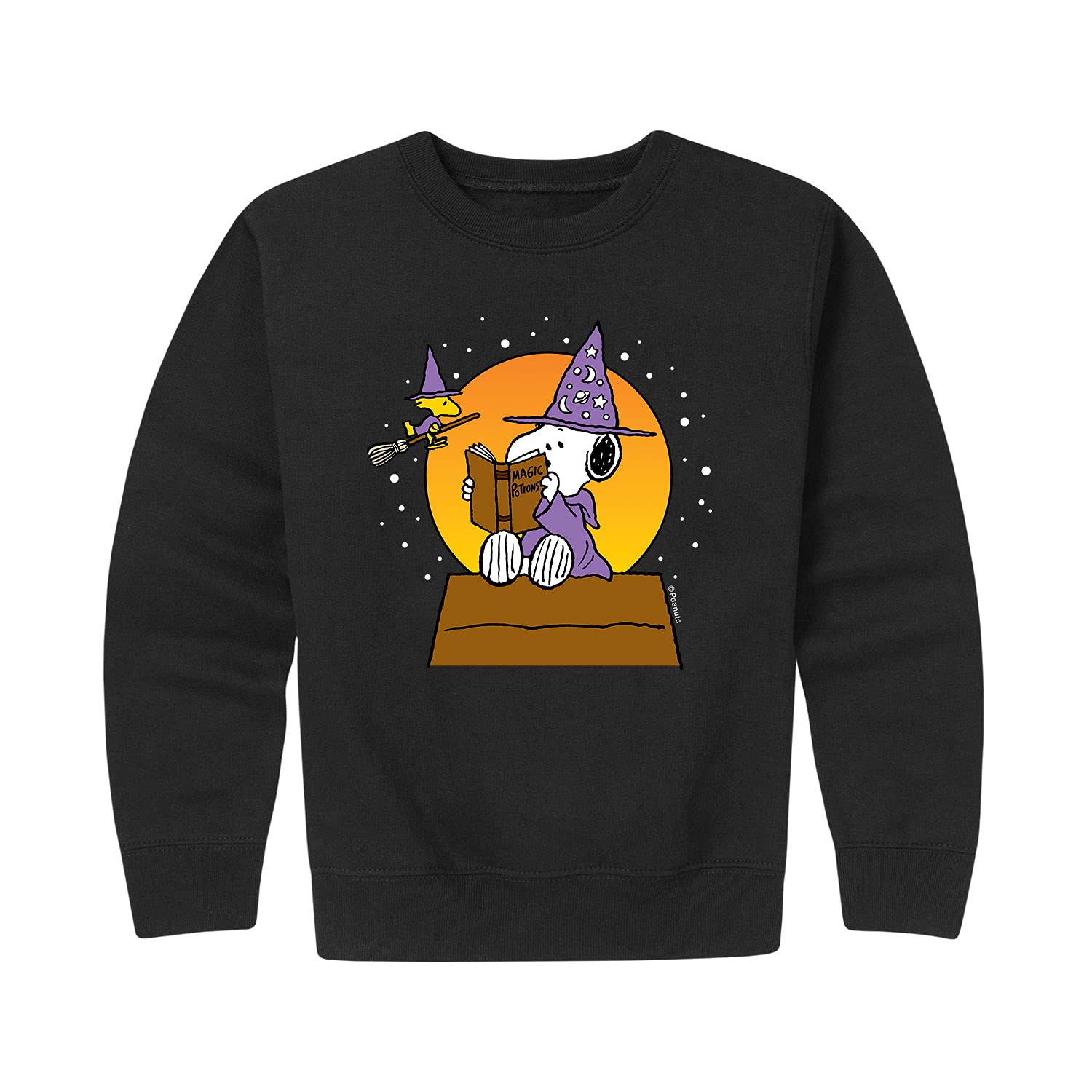 HYBRID APPAREL Peanuts Sorcerer Woodstock Fleece Sweatshirt for Toddler & Youth | Soft Crewneck Pullover | Halloween Costume, Christmas Gift, School Outfit