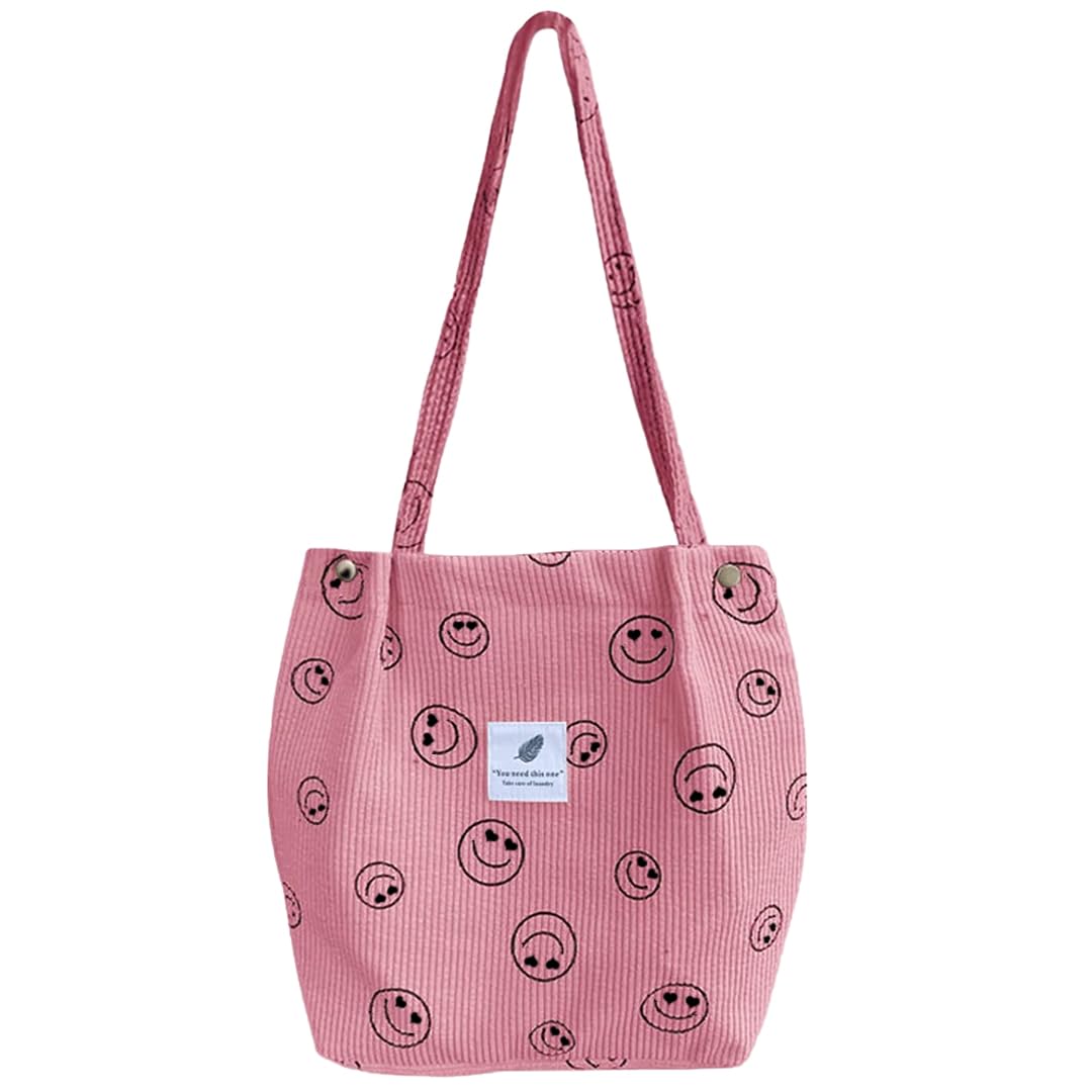 Stylish Corduroy Tote Bag for Women - Fashionable Y2K School Bag & Everyday Purse | Perfect for Work, College, Shopping & Travel Accessories