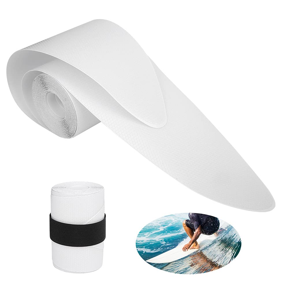 MOUMOUTEN 2-Pack PVC Surfboard Edge Protection Tape - Non-Slip Paddle Board Rail Tape for SUP, Surfing & Water Sports - Durable Adhesive for Board Protection (Great for Beach, Ocean & Lake Use)