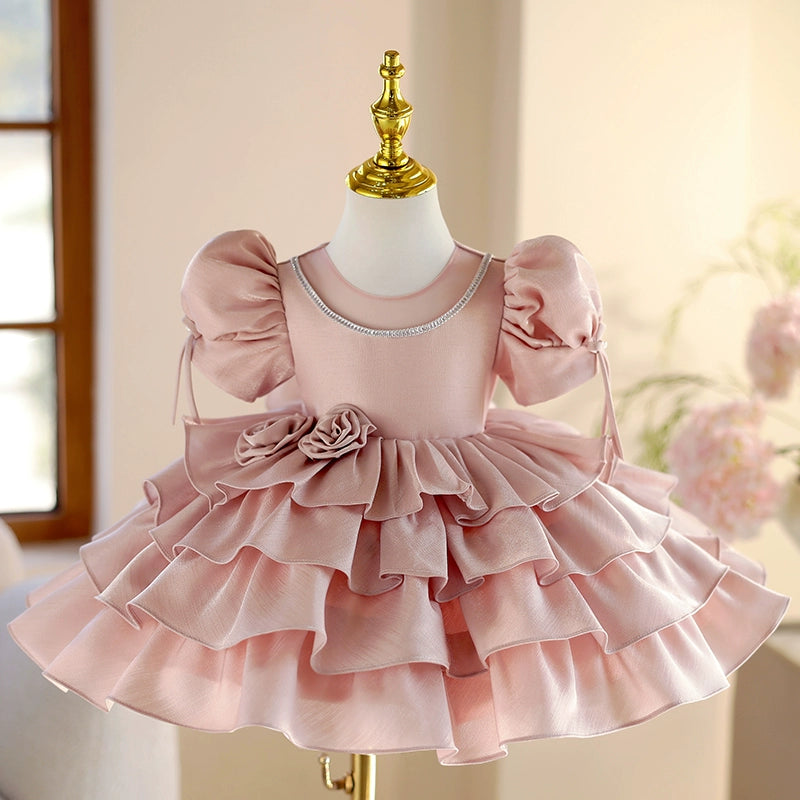 Adorable Pink Princess Birthday Dress for Girls - Perfect for Birthday Parties, Photo Shoots & Special Occasions