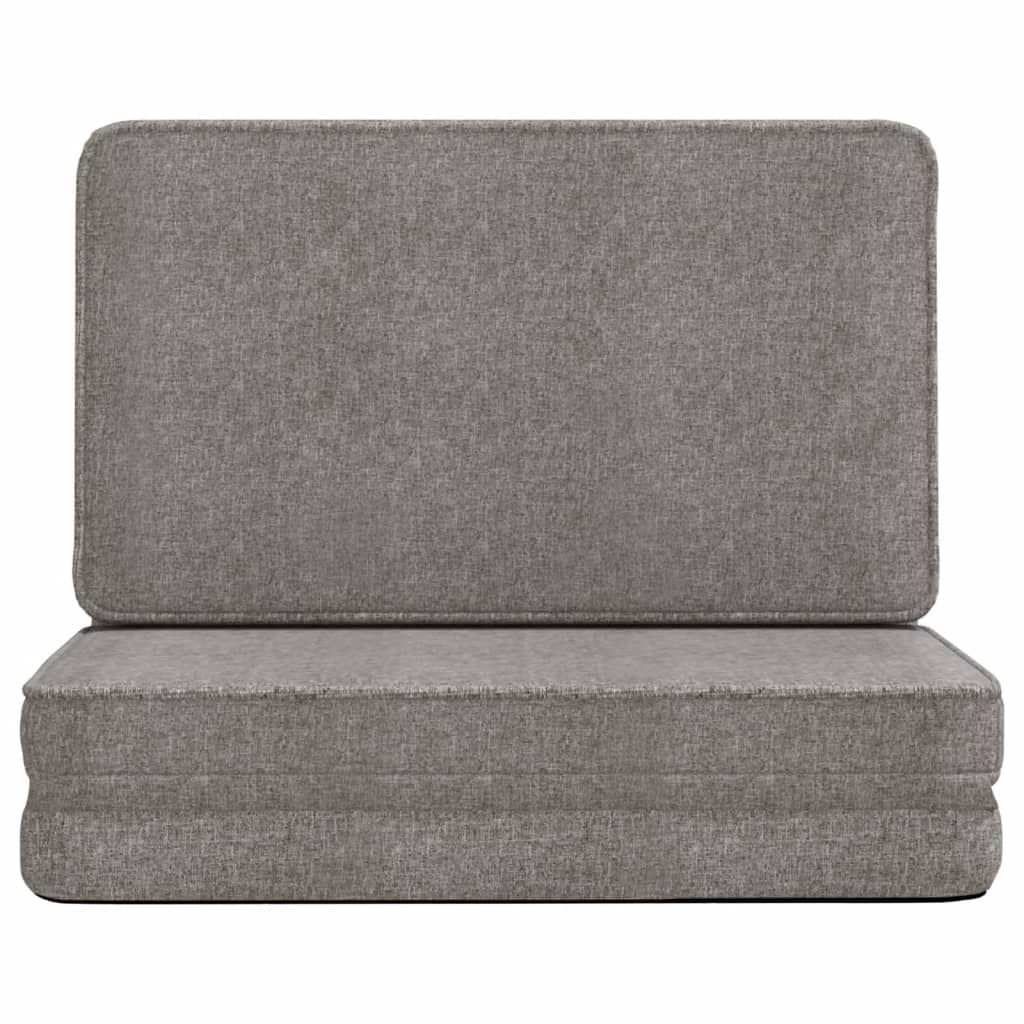 CHARMMA Floor Chair with Back Support - Foldable Padded Sofa Sleeper, Recliner Couch for Adults, Gaming & Meditation Chair - 100% Polyester Fabric in Light Gray | Perfect for Living Room Lounging, Bedroom Relaxation & Video Game Sessions