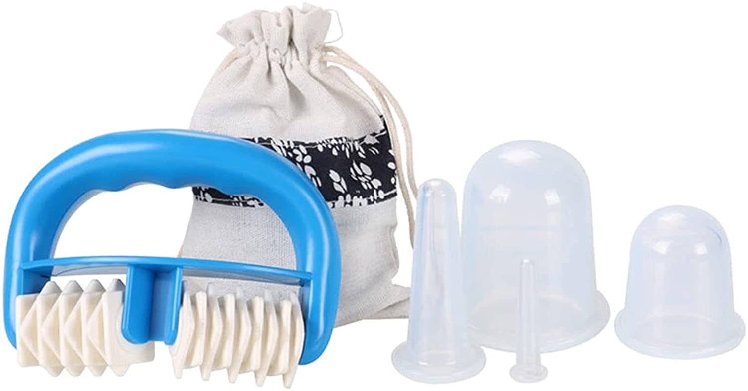 LIANGJUANG Silicone Cupping Therapy Set - 7Pcs Wooden Massage Tools Kit for Anti-Cellulite, Vacuum Massage & Body Pain Relief - Perfect for Home Spa, Muscle Recovery & Relaxation Therapy