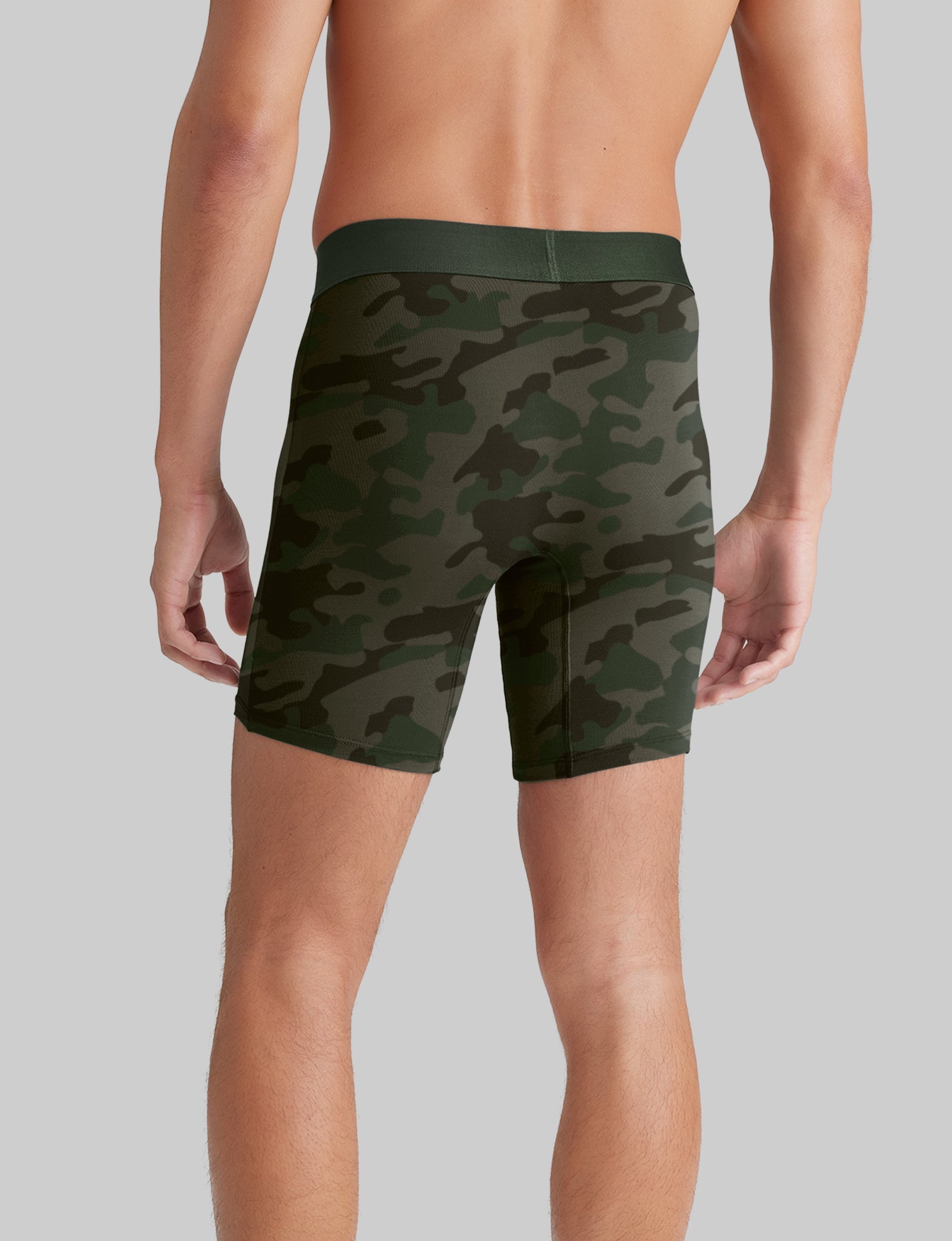 Second Skin Mid-Length Boxer Briefs - 6 Pack - Ultra Soft & Breathable Men's Underwear for All-Day Comfort - Perfect for Workout, Running & Daily Wear