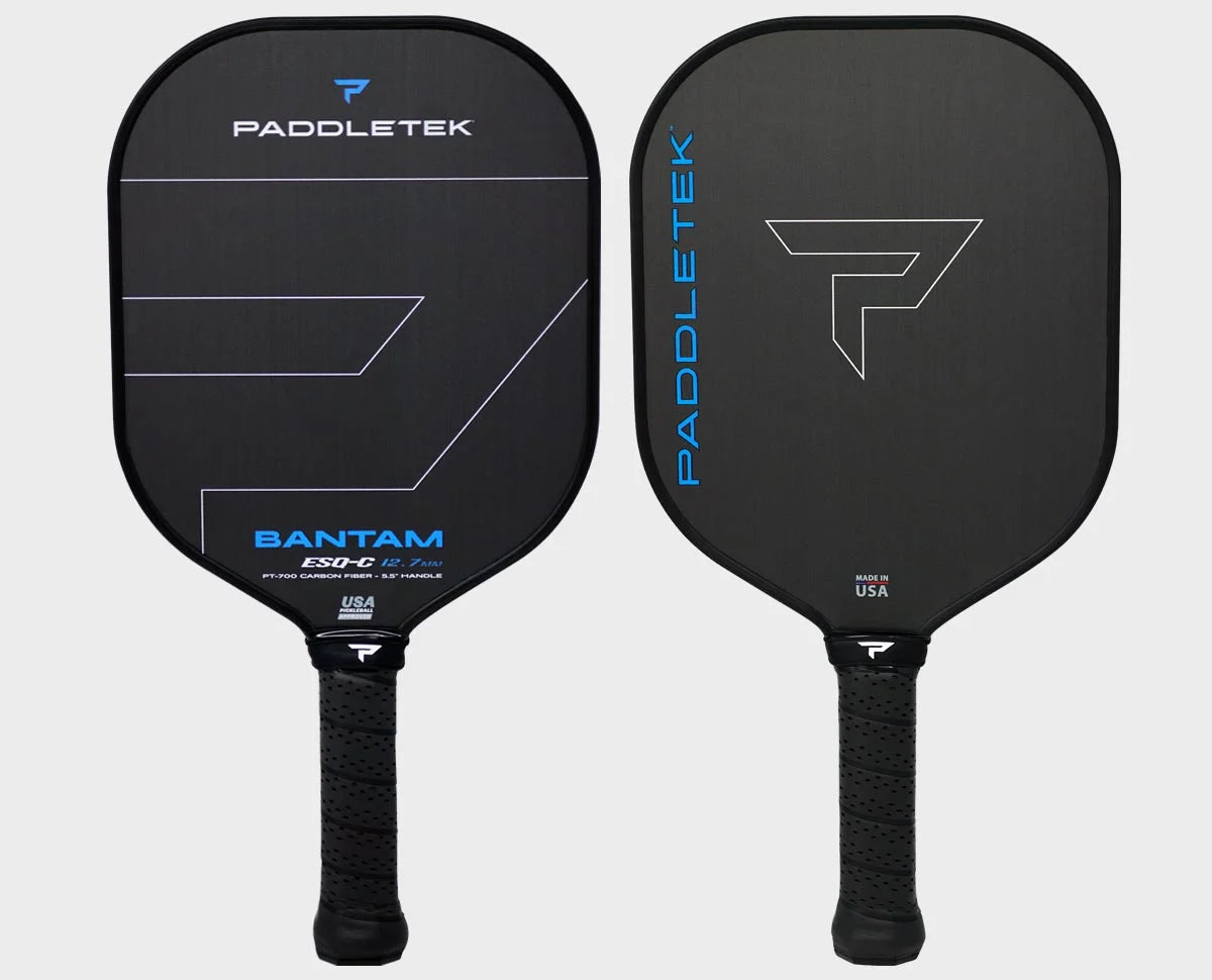 Paddletek Bantam ESQ C 12.7mm Pickleball Paddle - Lightweight Carbon Fiber Pickleball Racket for Tournament Play & Outdoor Games