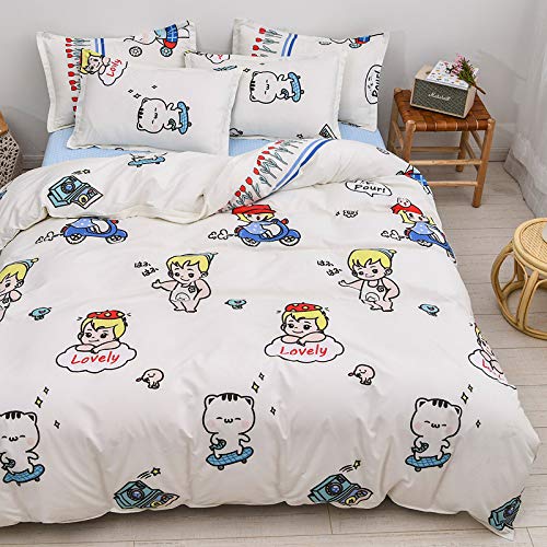 YHWW Summer Quilt Set - 5 Sizes Classic Bedding Set with 4 Pieces & AB Side Quilt Cover (200cm x 32) for Comfortable Sleep | Perfect for Guest Rooms, Vacation Homes & Cozy Bedroom Decor