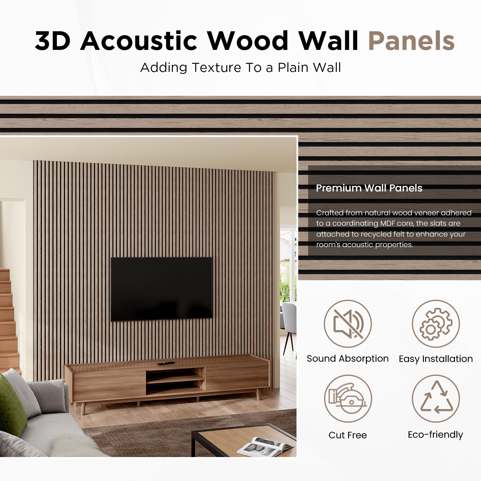 Premium Wood Slat Acoustic Panels 106