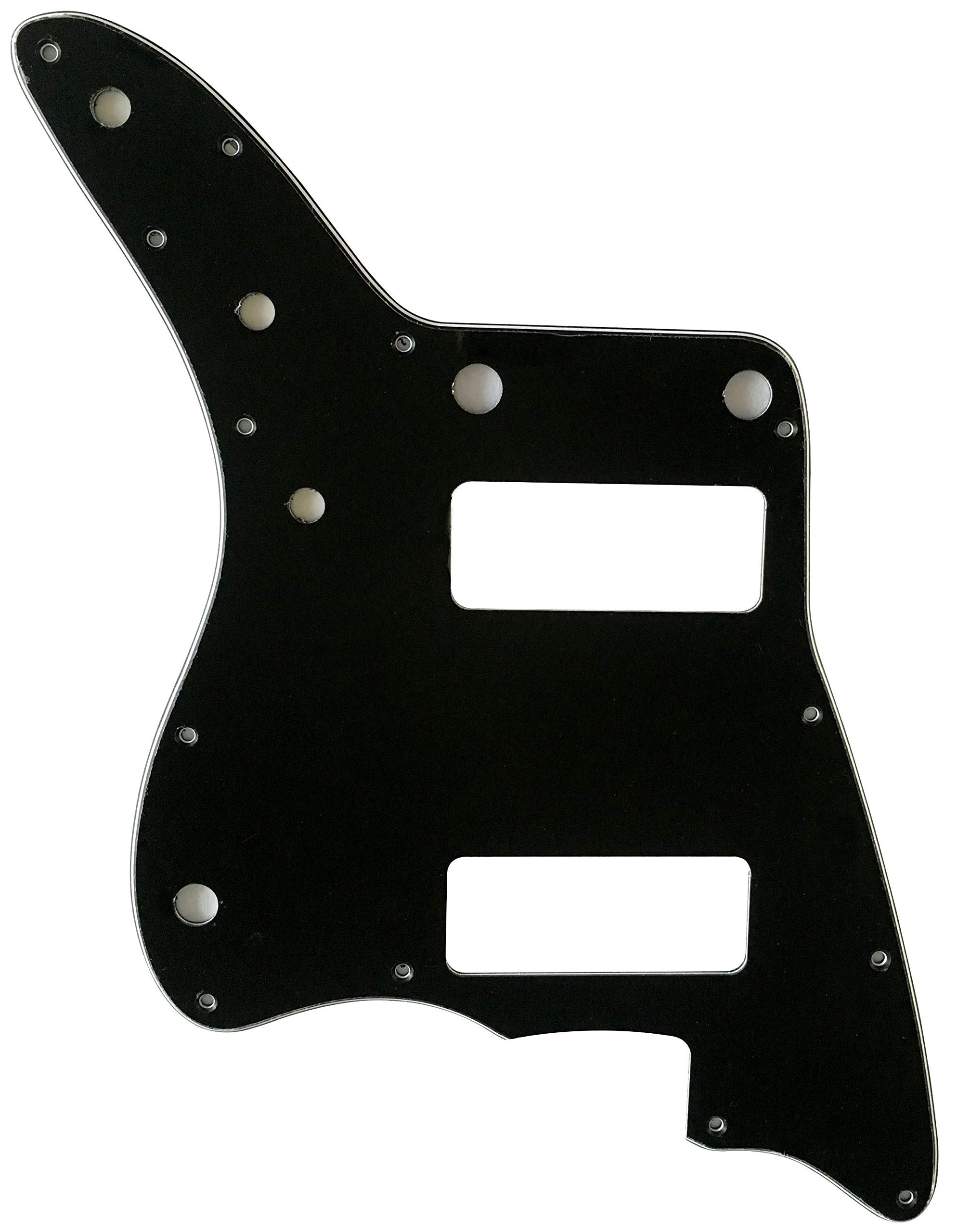 Fender US Jazzmaster P90 Electric Guitar Pickguard - 3 Ply Black No Rhythm Control Style | Replacement Part for Guitar Upgrades & DIY Repairs | Perfect for Rock, Jazz & Studio Performances