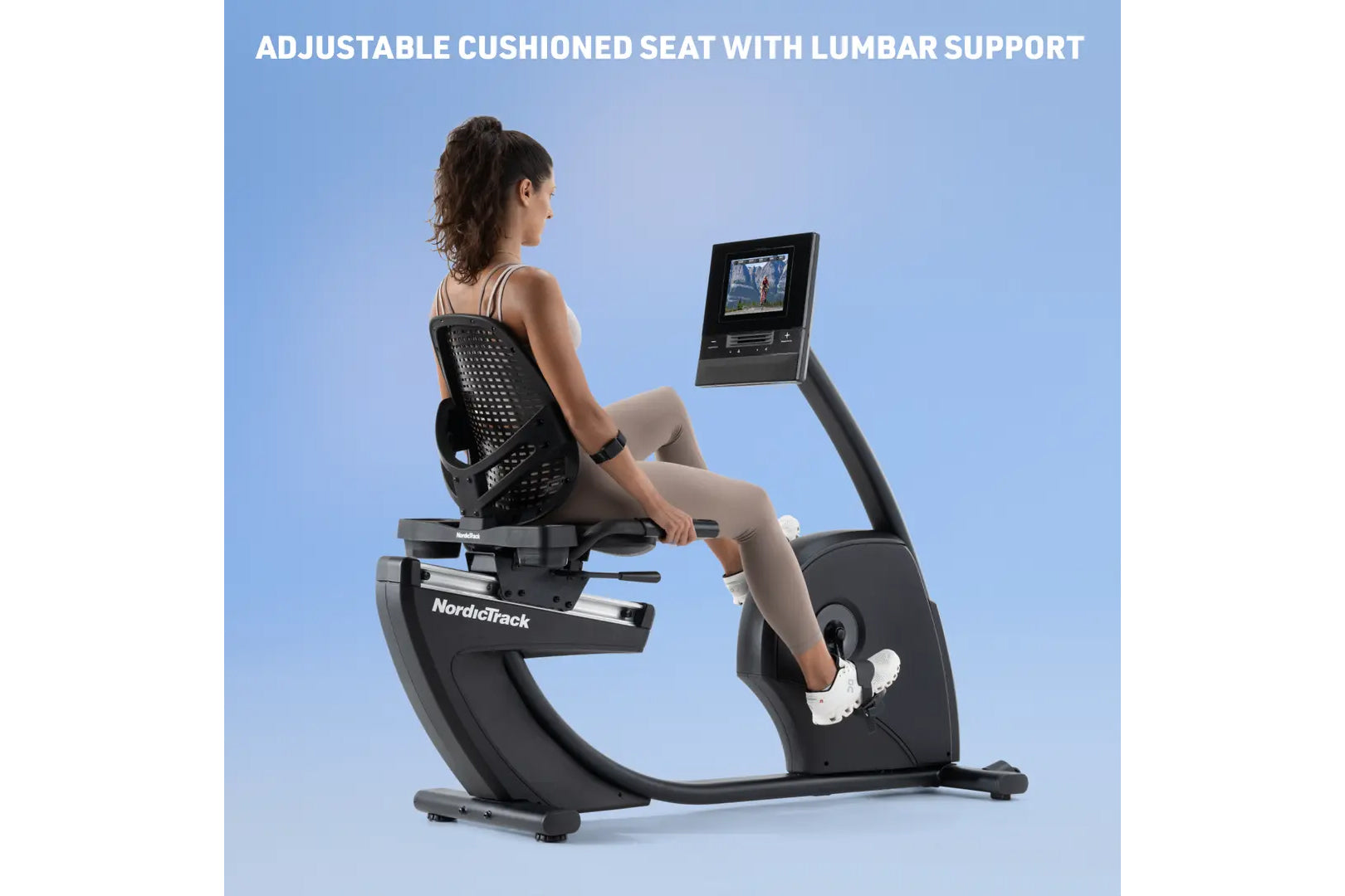 NordicTrack NEW 10 Recumbent Exercise Bike - Low-Impact Indoor Cycling Bike with Comfortable Seat & LCD Display - Perfect for Home Gym, Physical Therapy & Senior Fitness Workouts