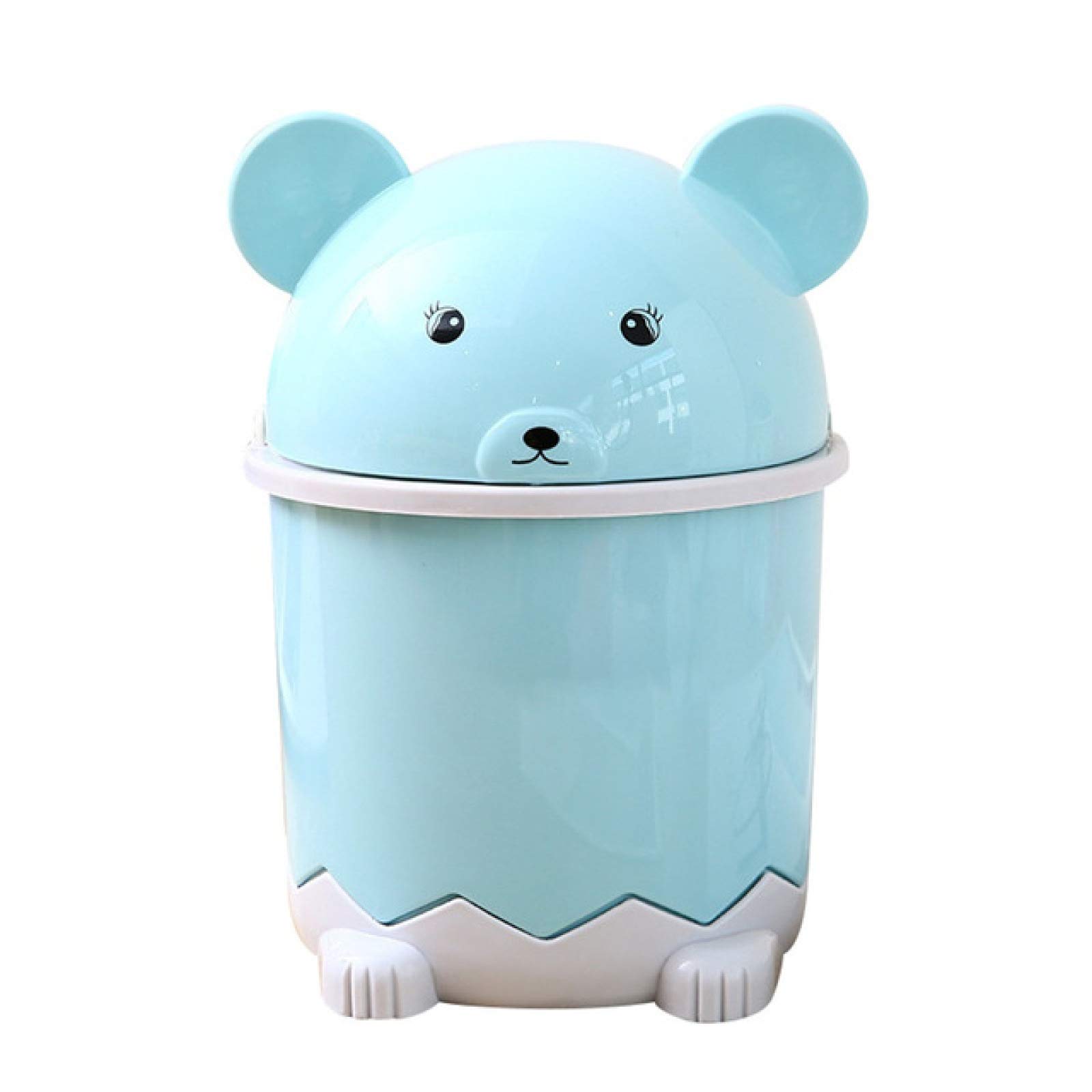 IADZ Mini Flip Top Trash Can - Cute Desktop Garbage Bin with Cover, 8.3x5.5 Inch Small Portable Waste Basket for Home, Office, Bedroom, and Car Use