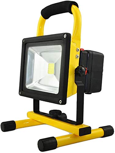 20W Rechargeable LED Work Light - 4000LM Super Bright IP65 Waterproof Floodlight for Garage, Garden & Outdoor Security Lighting | Perfect for Construction, Camping, Emergency & Night Work
