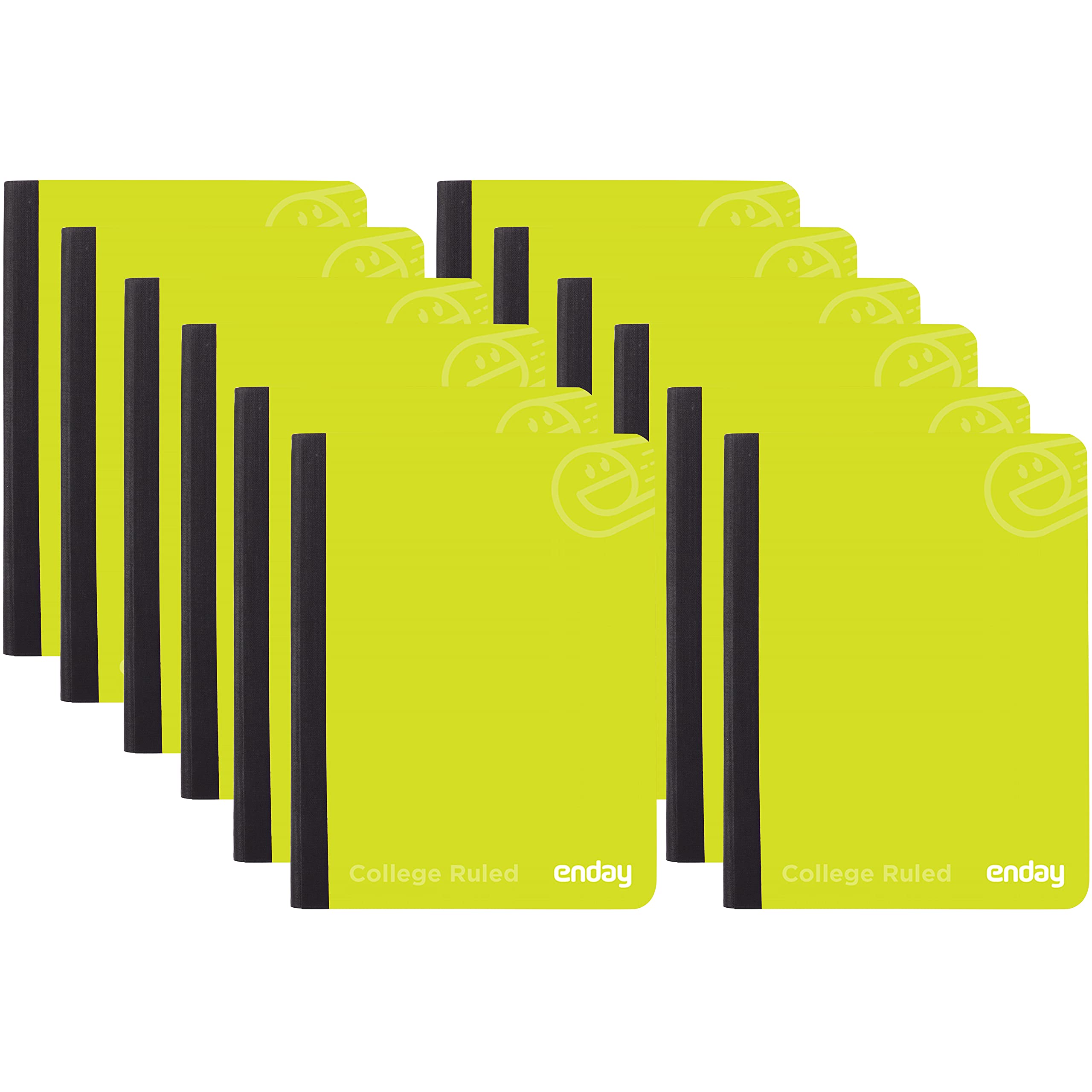 Premium Green Hard Cover Composition Notebooks - College Ruled, 100 Sheets (48 Pack Bulk) - Durable Lined Writing Journals for School, Office & Note Taking by Enday