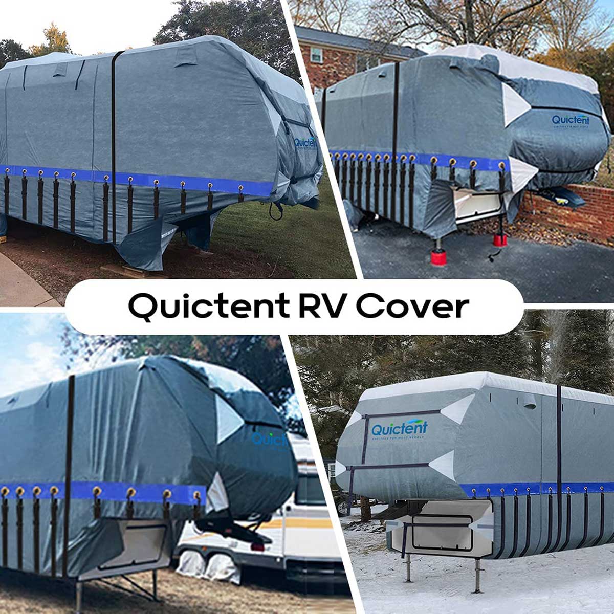 5th Wheel RV Covers - Heavy Duty Waterproof Travel Trailer Cover for All Seasons | Protects Against UV, Rain, Snow & Dust - Perfect for Outdoor Storage & Camping Trips
