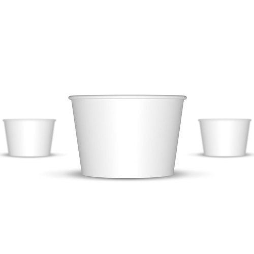 8 oz White Paper Ice Cream Cups - Bulk Pack of 1,000 - Disposable Dessert Containers for Ice Cream, Gelato, Frozen Yogurt, and Party Serving