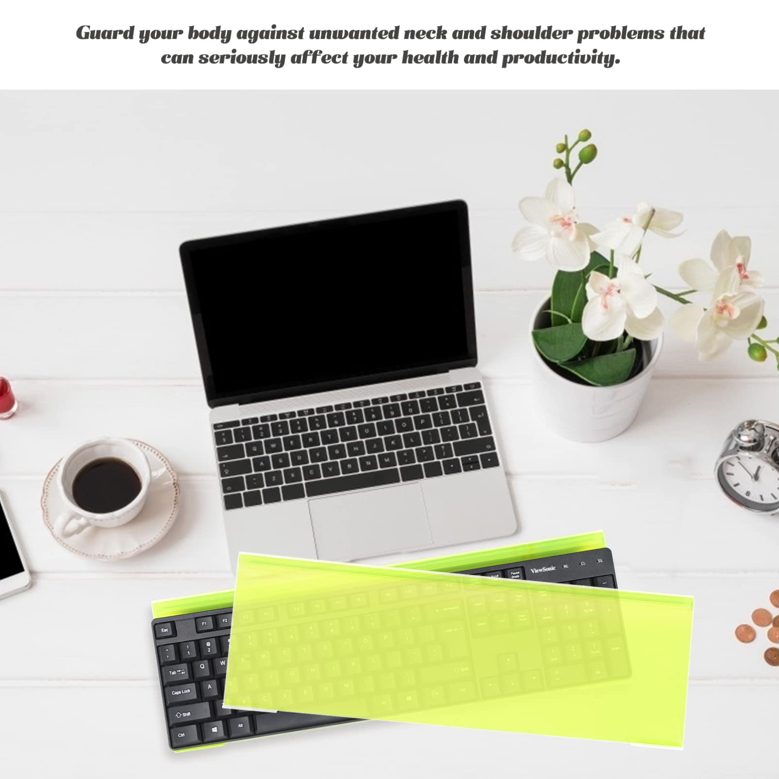 Ergonomic Keyboard Stand for Desk - Adjustable Computer Keyboard Riser with Non-Slip Base for Comfortable Typing | Perfect for Office Workstations, Gaming Setups & Home Desks