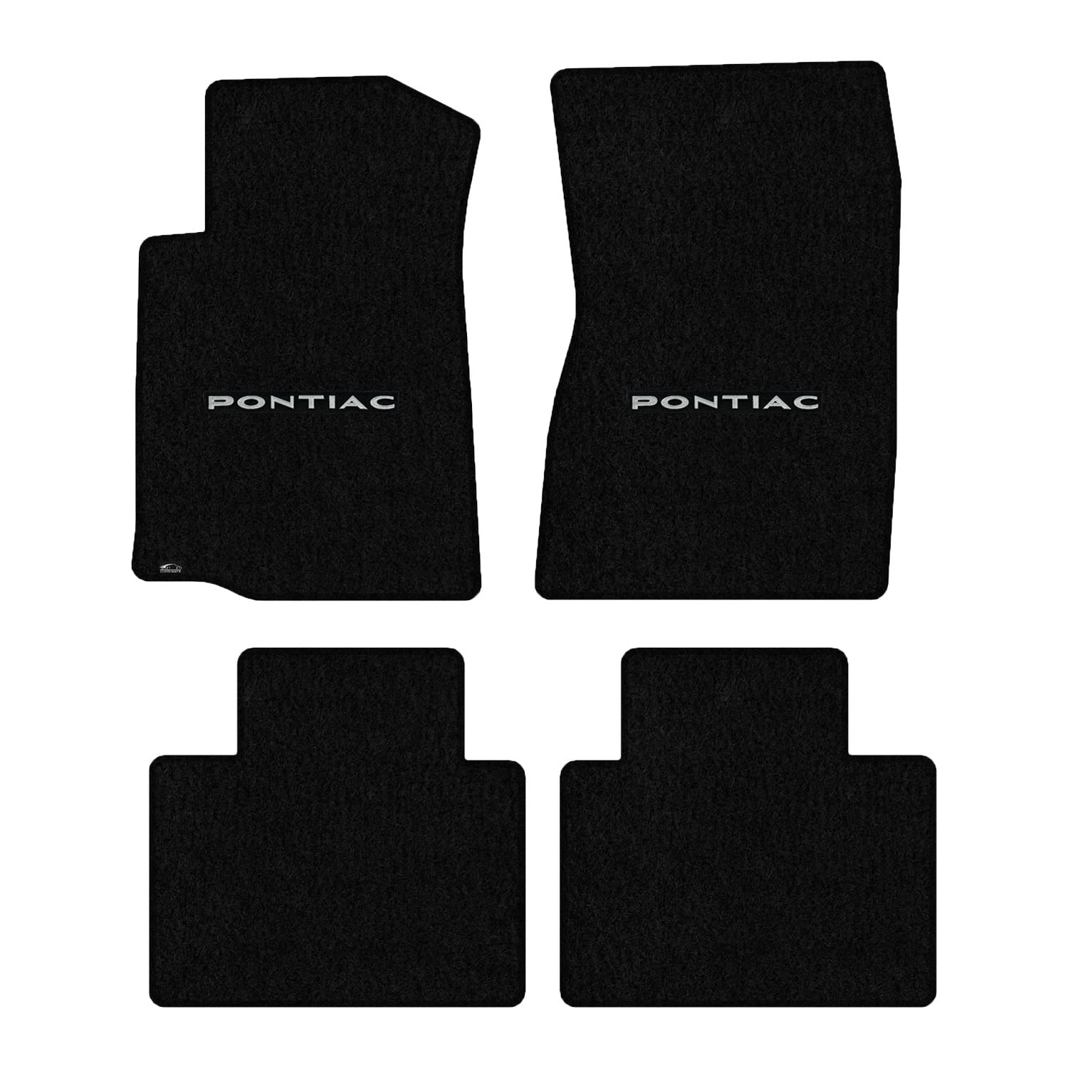 Premium Custom-Fit Carpeted Floor Mats for Pontiac G8 2008-2009 - Black & Silver 4-Piece Set | Luxury Car Floor Liners | Perfect for Daily Commute, Road Trips & Vehicle Protection