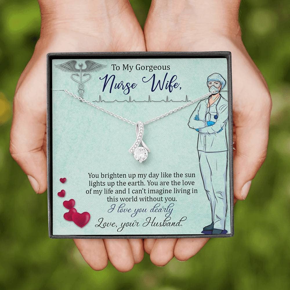 Beautiful Nurse Appreciation Necklace Gift for Wife - Elegant Jewelry with Love Message Card - Perfect for Nurses Week, Birthday, Anniversary & Special Occasions