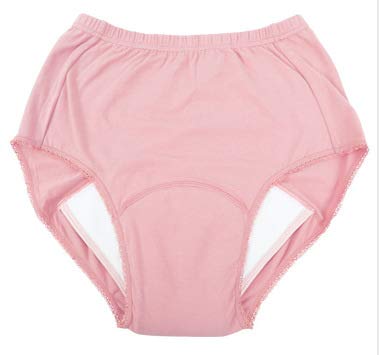 CNBPLS Washable Adult Cloth Diapers - Anti-Incontinence & Leak Proof Briefs with Waterproof Protection - Comfortable Reusable Underwear for Women (Pink) - Ideal for Nighttime Use, Postpartum Care & Elderly Incontinence Protection