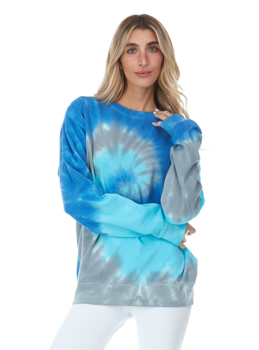 Daresay Women's Tie Dye Fleece Pullover Sweatshirt - Soft Cozy Oversized Sweater, Sizes S-5XL - Perfect for Casual Wear, Lounge, Yoga & Outdoor Activities