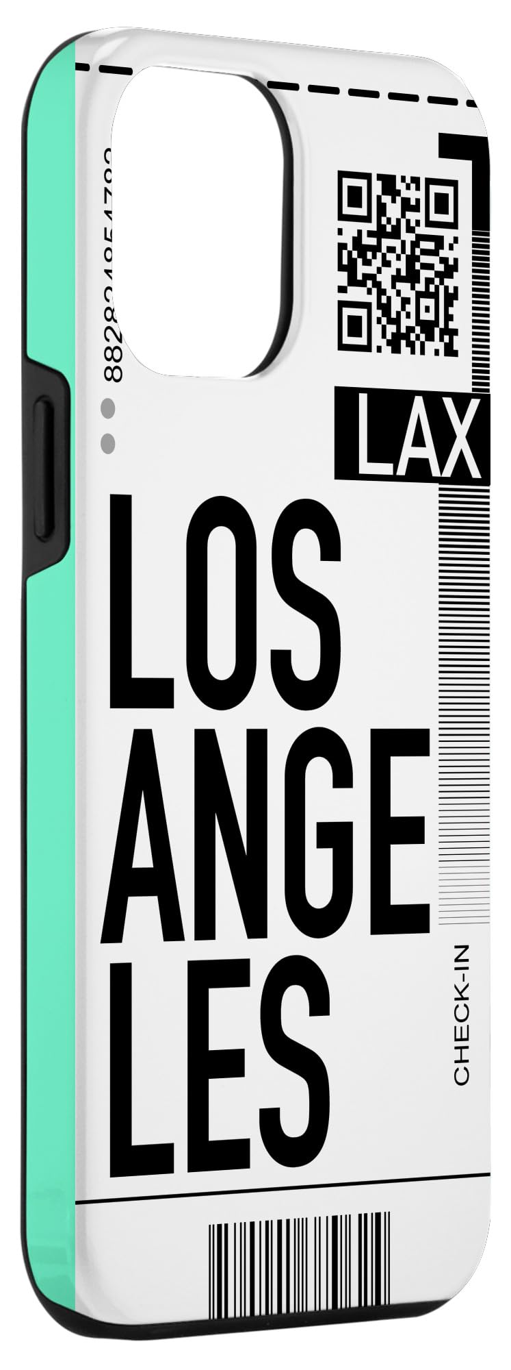 iPhone 12 Pro Max Phone Case with Los Angeles Air Ticket & Boarding Pass Design - Perfect for Travel, City Exploration, and Plane Adventures