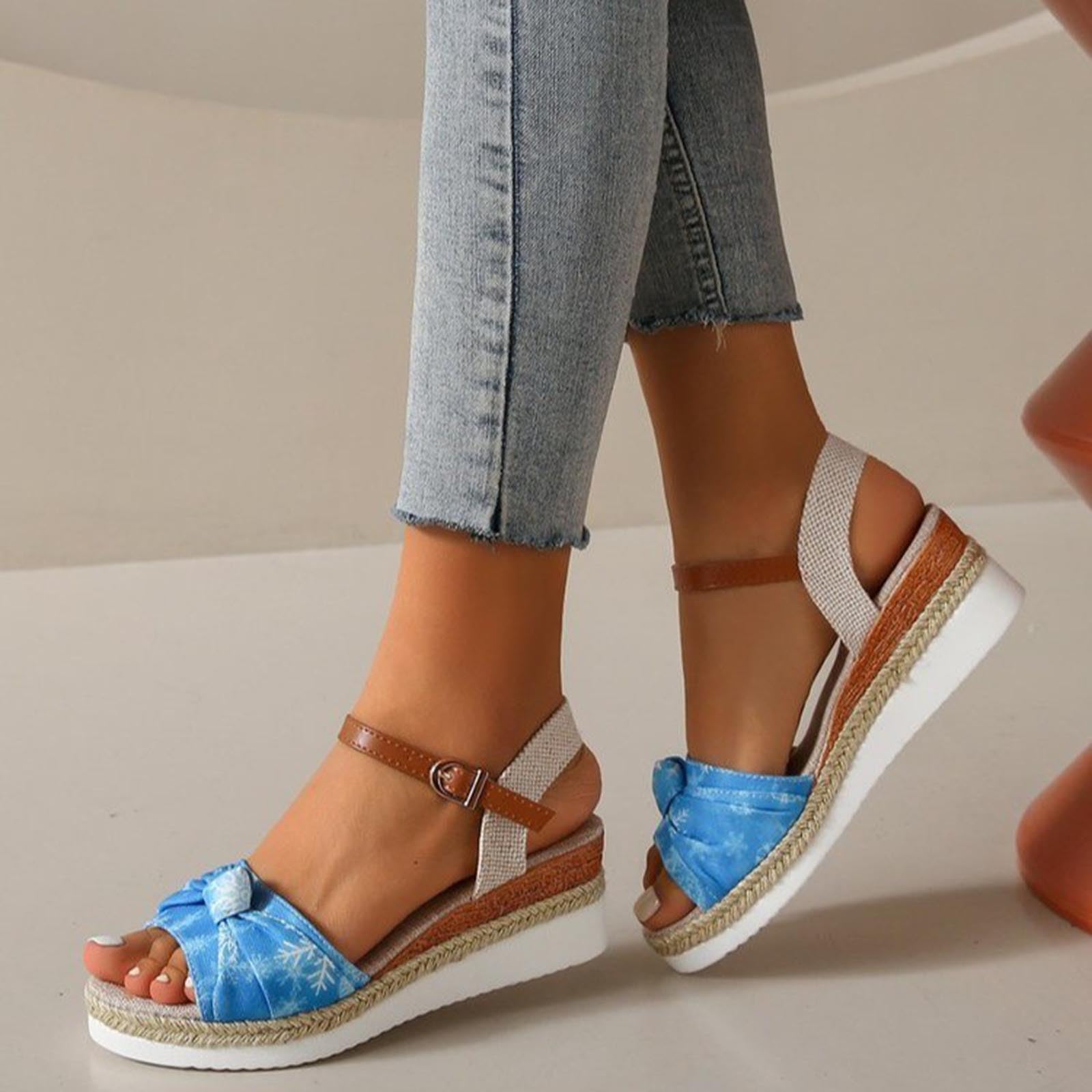 Women's Summer Wedge Sandals - Roman Fish Mouth Dressy Sandals for Clearance Sale | Perfect for Beach, Vacation & Casual Outfits