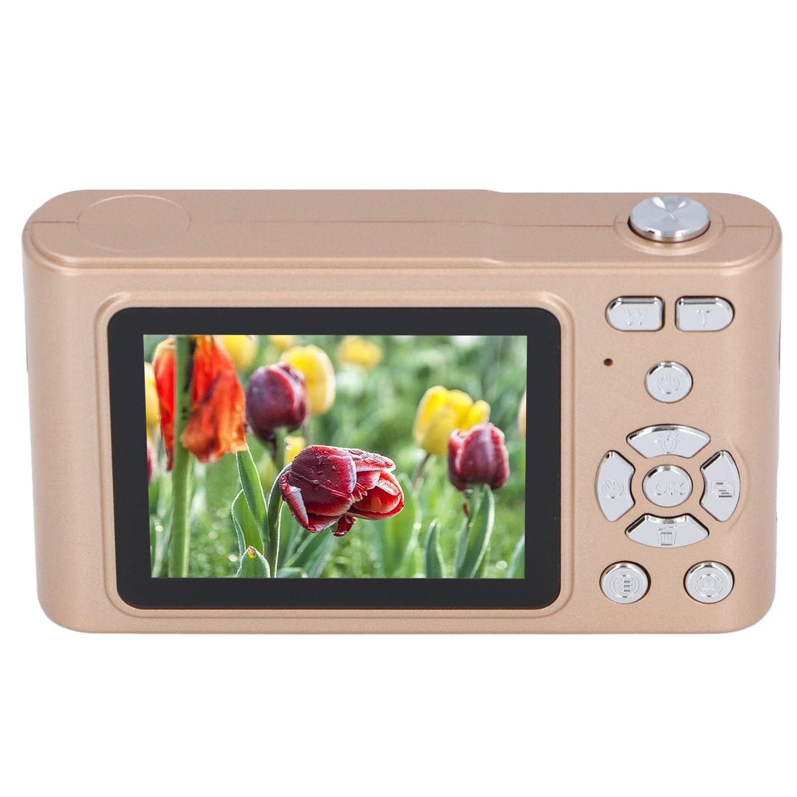 4K 48MP Digital Camera with Autofocus & Anti-Shake - 16X Zoom Vlogging Camera for YouTube, Travel Photography, Macro Shots (Gold) - Perfect for Content Creators, Vacation & Everyday Use