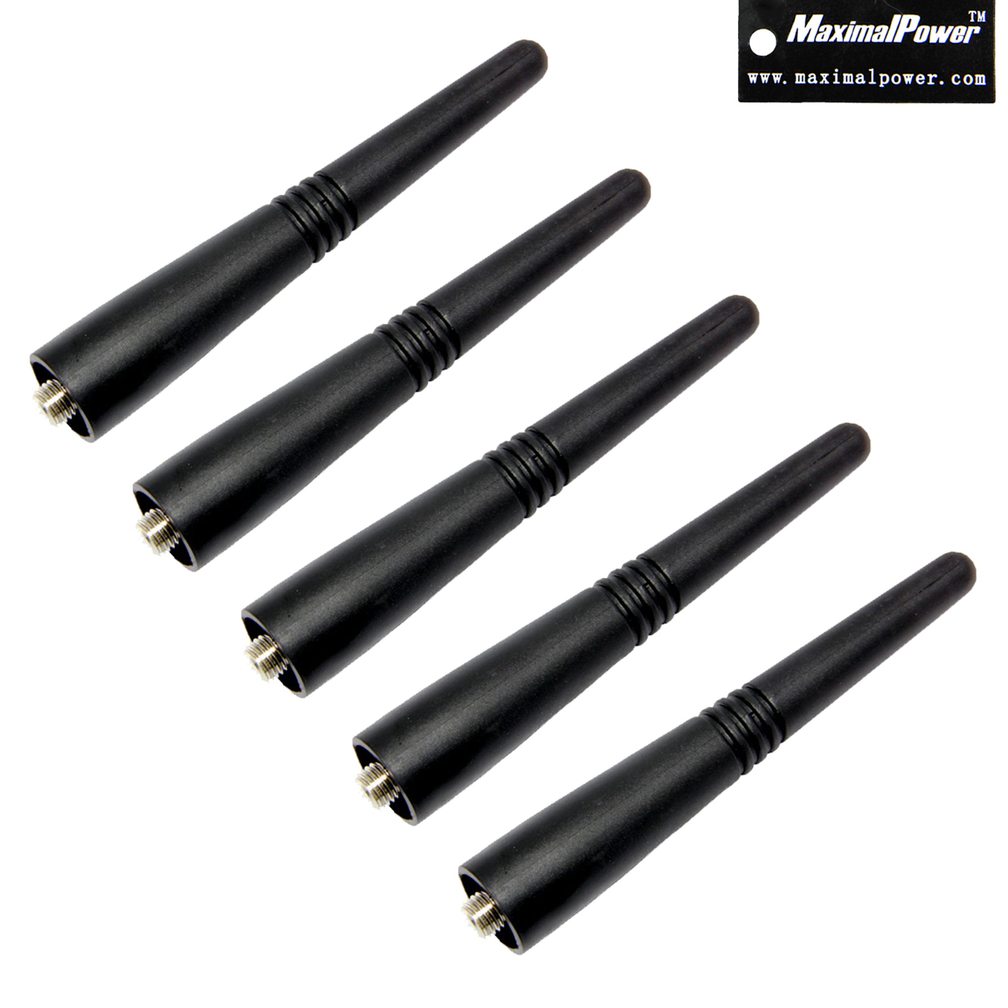 MaximalPower Stubby UHF 450-470MHz Antenna for Motorola CP200 & PR400 - High Performance Radio Whip Antenna Combo Pack - Perfect for Construction, Security & Outdoor Communication