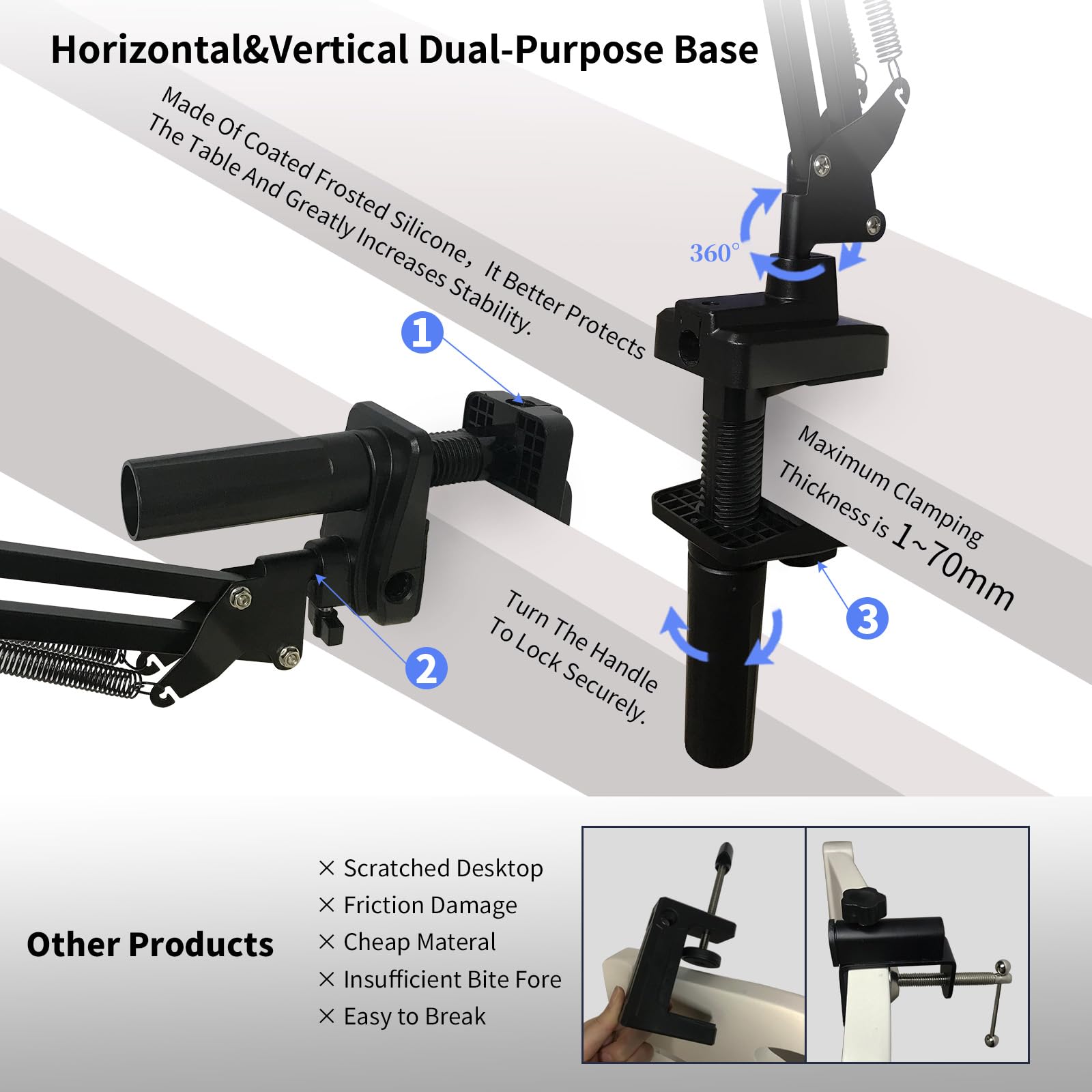 Flexible Tablet Stand Holder for Bed - Adjustable Arm Mount for Kindle, iPad Mini, iPhone, Nintendo Switch & 4.5-12.9