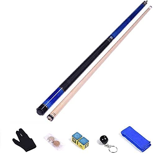 Premium 58-Inch Maple Wood Pool Cue Stick with Comfort Grip - 11.75mm Tip, Includes Billiard Pendants & Gloves Accessories | Perfect for Professional Play & Home Game Rooms