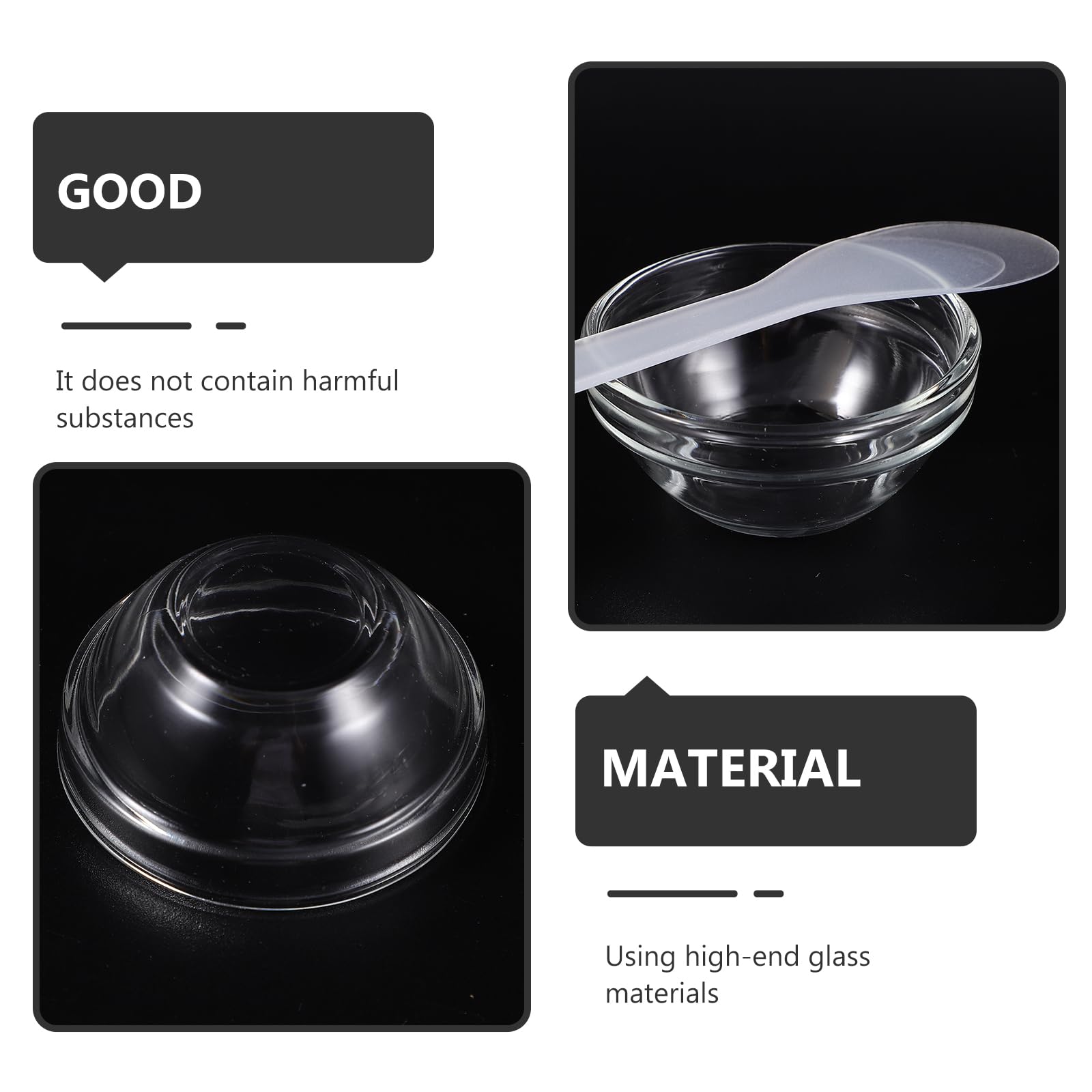 Beaupretty Glass Mixing Bowl Set for DIY Face Masks - 5-Piece Spa & Beauty Kit with Spatula, Mixing Stick & Brush - Perfect for Cosmetic Salons, Home Skincare & Facial Treatments