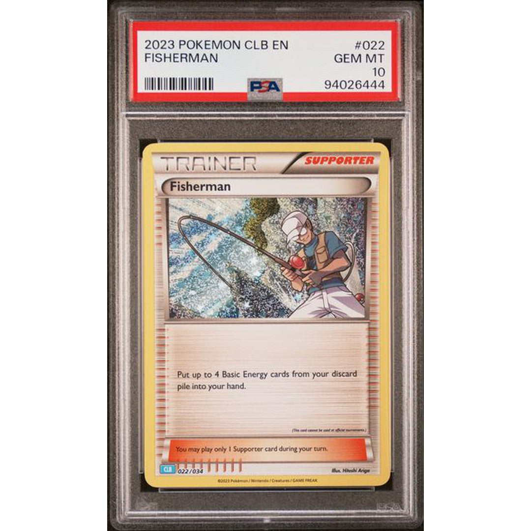 2023 Pokemon Classic Collection Fisherman 022/034 PSA 10 Graded Card - Rare Trading Card for Collectors & Players - Perfect for Pokemon Battles, Display & Investment