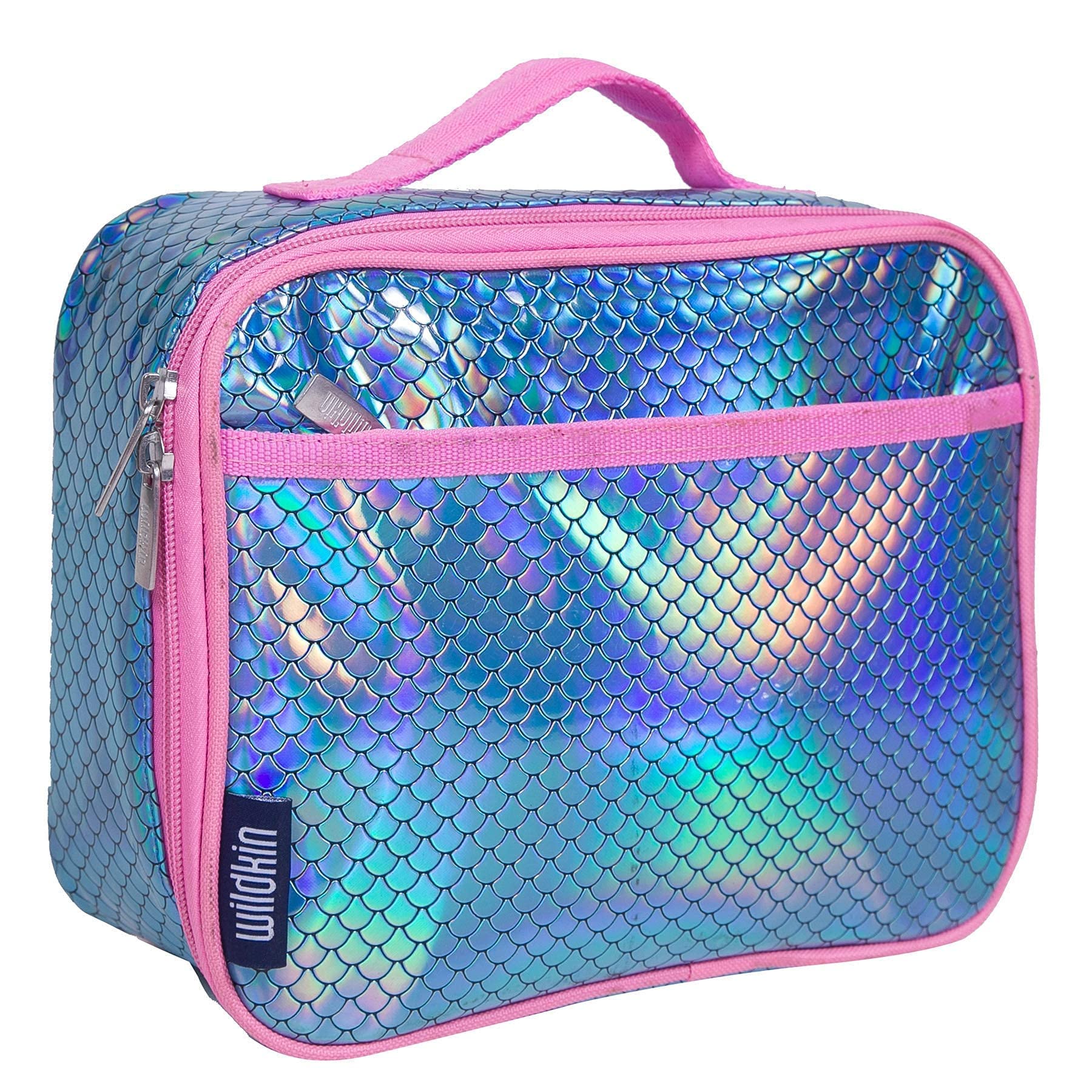 Wildkin 15 Inch Kids Backpack Set with Matching Lunch Box - Mermaid Scales Design | Durable School Backpack for Girls & Boys | Perfect for School, Travel & Daycare