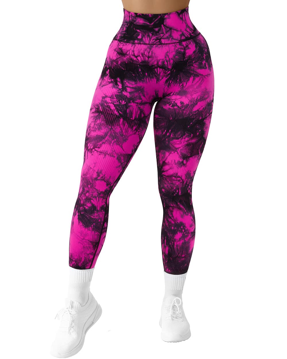 SUUKSESS Women's High Waisted Ribbed Seamless Leggings - Workout, Gym, Yoga Pants for Women - Perfect for Running, Pilates & Lounge Wear