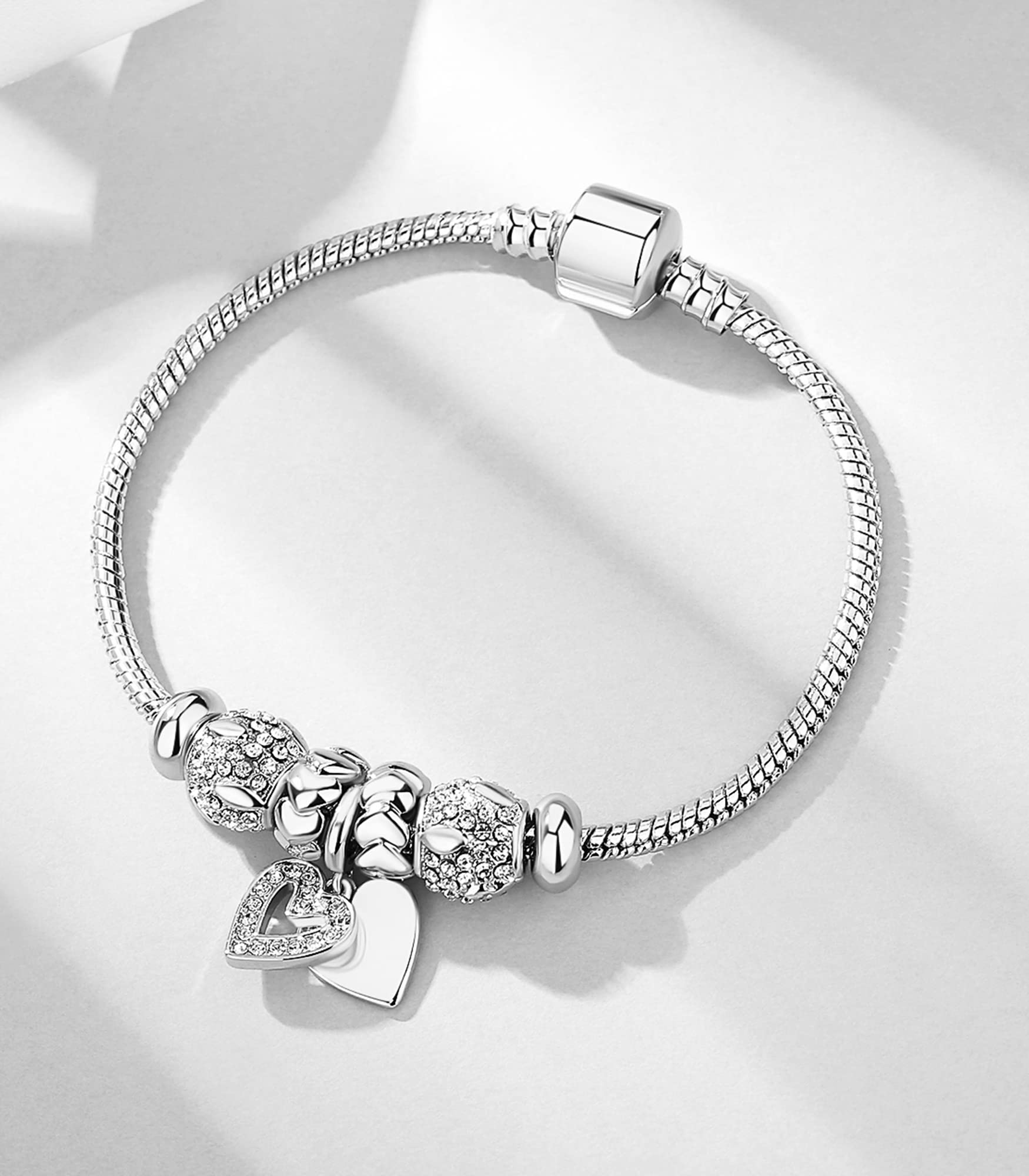 14K Gold Plated Charm Bracelet for Women - Elegant Adjustable Symbol Bracelet with Meaningful Charms, Perfect Gift for Mother's Day, Birthday, Anniversary (For Mom, Wife, Her) - Ideal for Everyday Wear, Special Occasions & Gift Giving