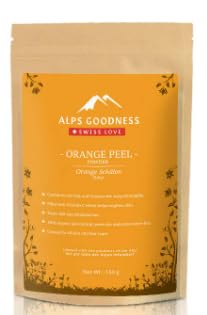 Alps Goodness Orange Peel Powder - 150G (5.3 oz) - 100% Natural, Organic & Gluten-Free - Perfect for Baking, Smoothies & Herbal Tea - Healthy Digestive Aid & Vitamin C Boost