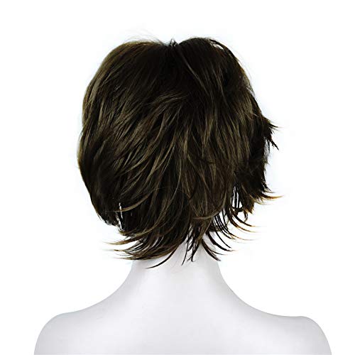 Stylish Short Layered Shaggy Synthetic Wig with Bangs for Women - Perfect for Cosplay, Halloween & Daily Fashion Looks