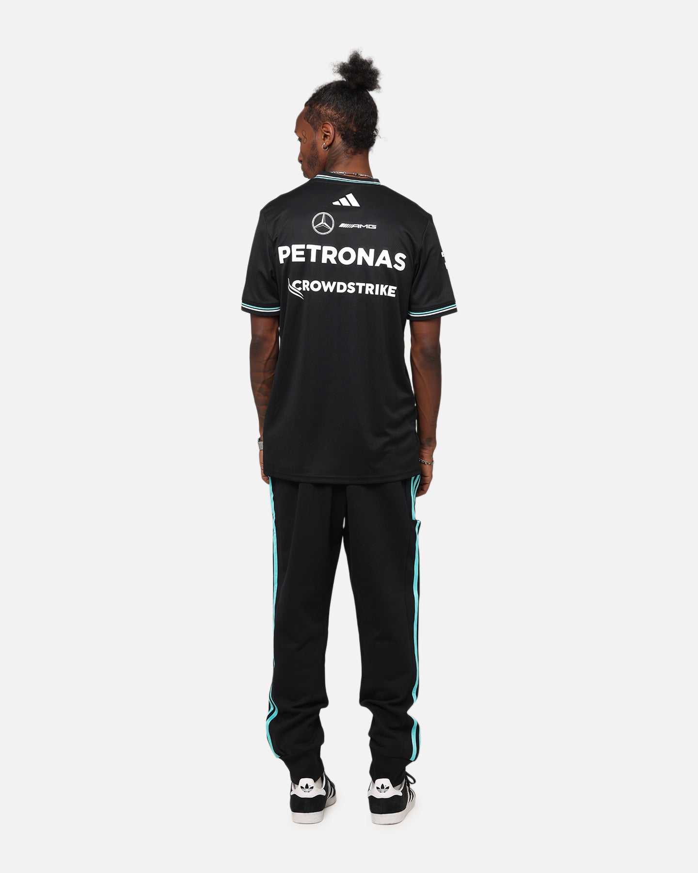 Adidas x Mercedes AMG Petronas Formula One F1 2025 Authentic Drive T-Shirt - Black | Official Motorsport Fan Apparel for Racing Enthusiasts