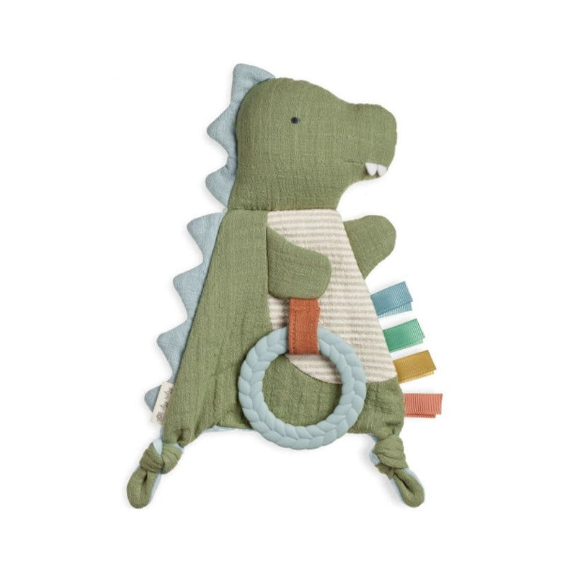 Bitzy Crinkle Sensory Toy with Teether - Soft Baby Chew Toy for Teething Relief & Tactile Stimulation - Perfect for Infants & Toddlers to Explore Textures & Soothe Gums