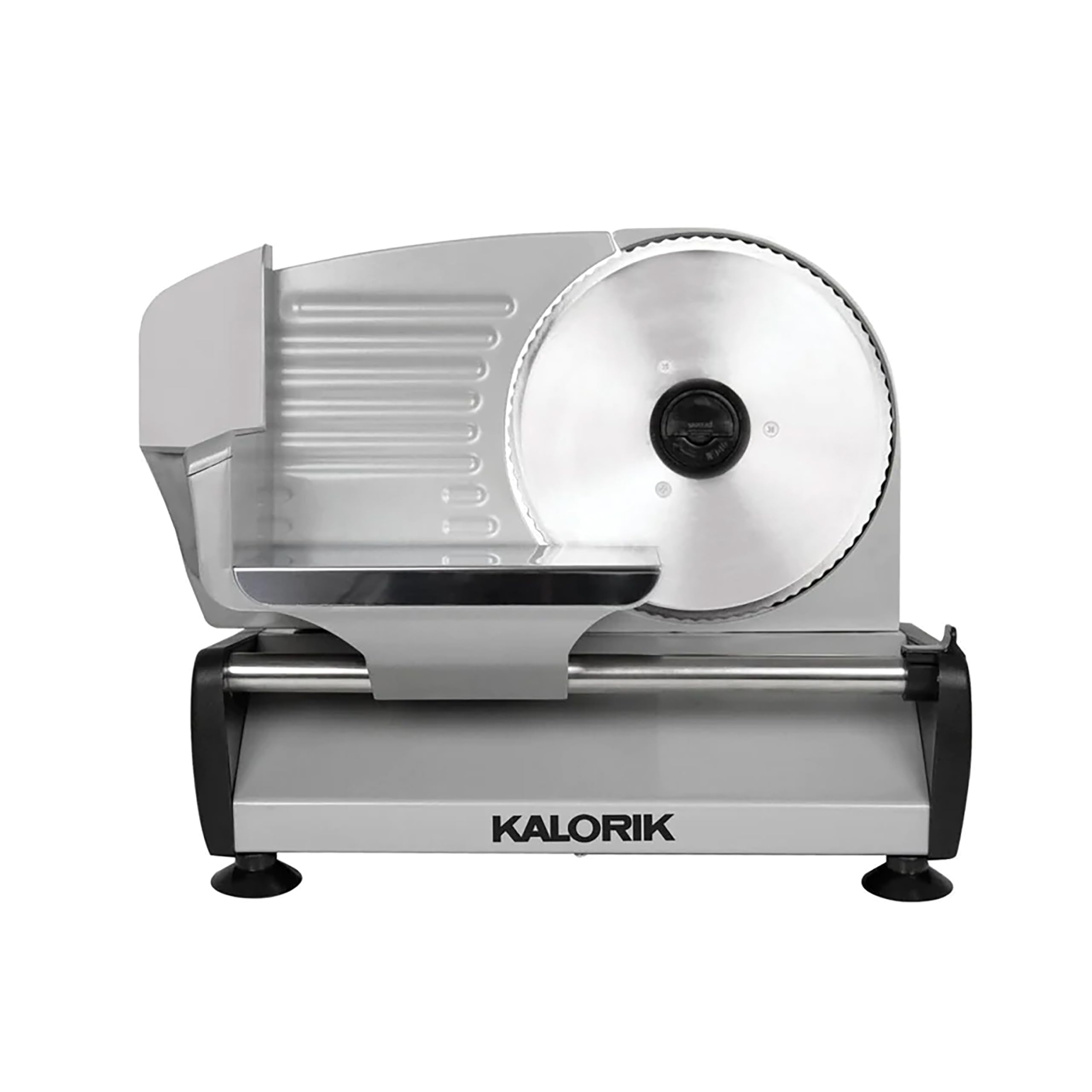 Kalorik 200W Professional Food Slicer - Stainless Steel Blade, Adjustable Thickness (AS 45493 S) - Perfect for Deli Meats, Cheese, Vegetables & Home Kitchen Use