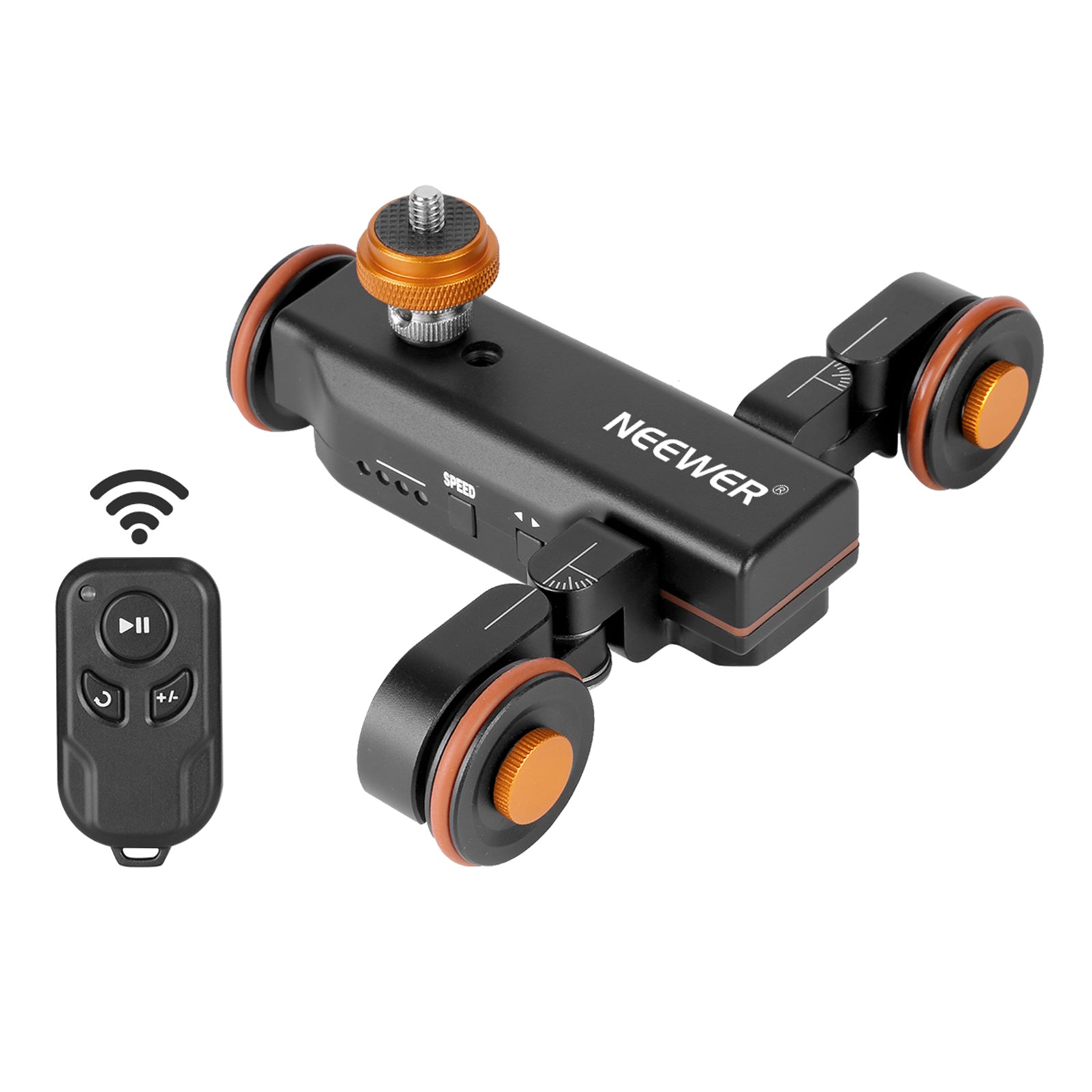 NEEWER DL100 3-Wheel Wireless Camera Dolly with Remote Control - 3 Speed Adjustable for Smooth Video Shooting | Perfect for Film Making, Vlogging, and Professional Photography